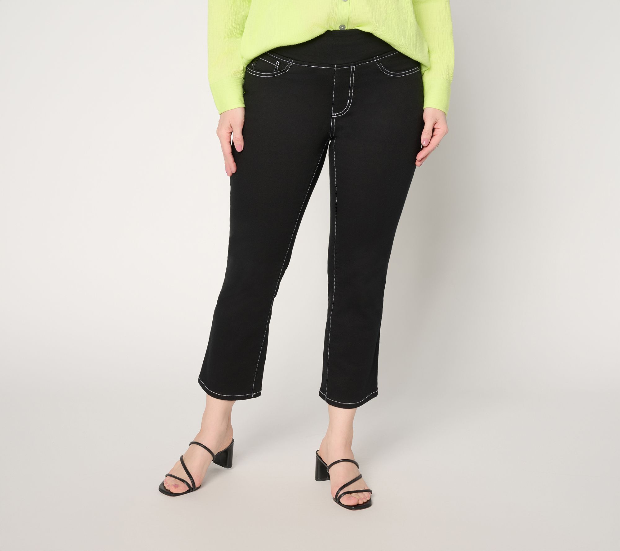  Belle by Kim Gravel Tall TripleLuxe Twill Topstitch Cropped Jean