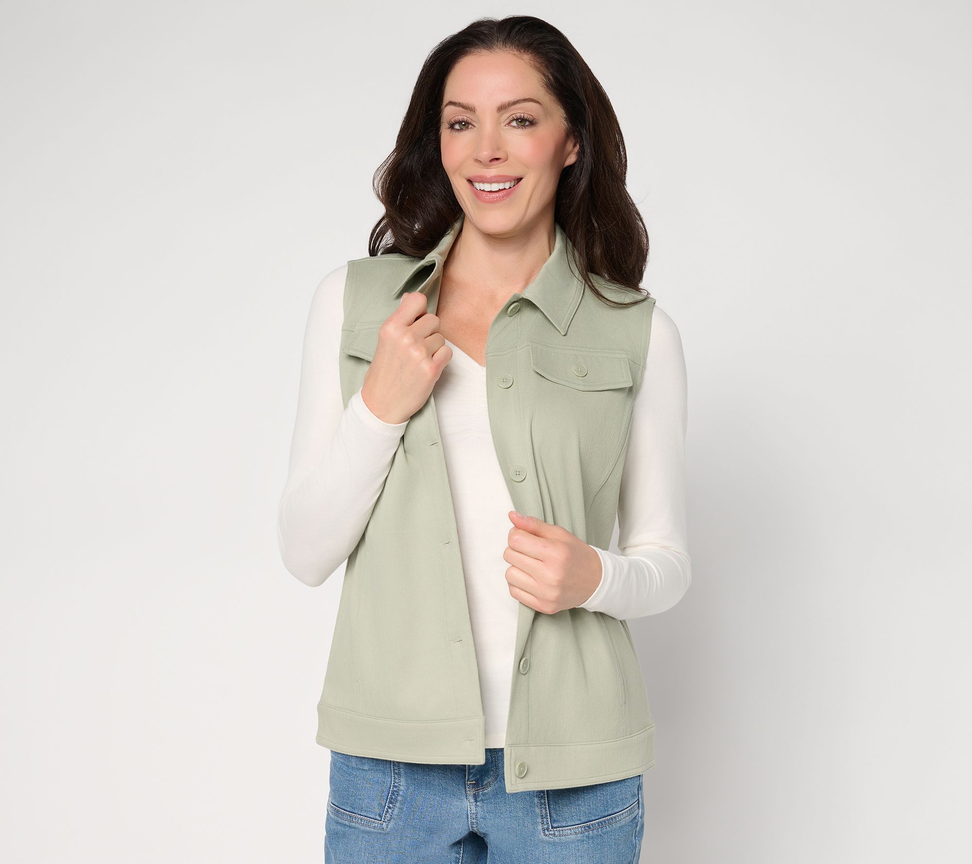 Denim & Co. Comfy Knit Air Indigo or Color Vest