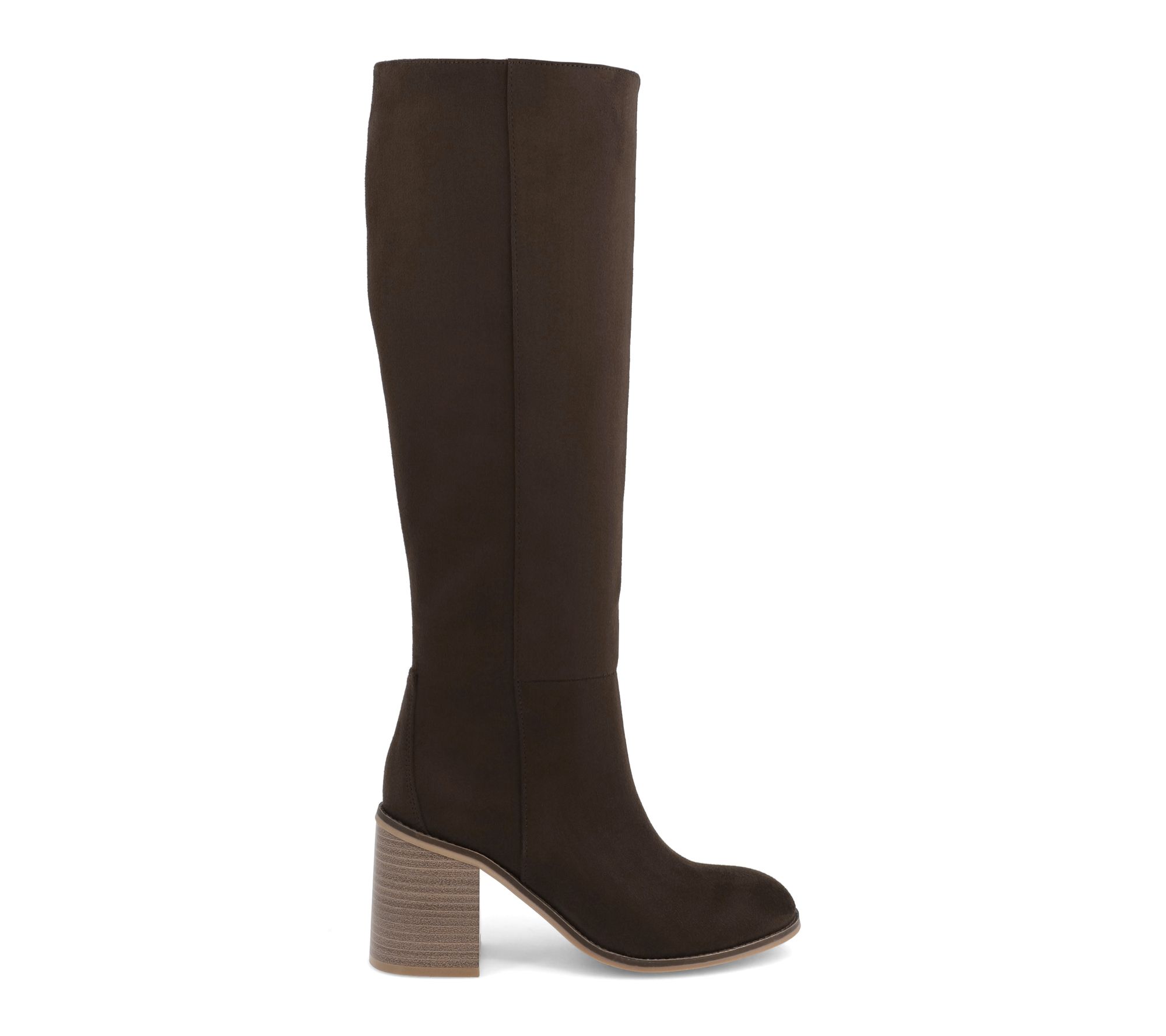 MIA Stacked Heel Side Zip Tall Boots - Sabrena