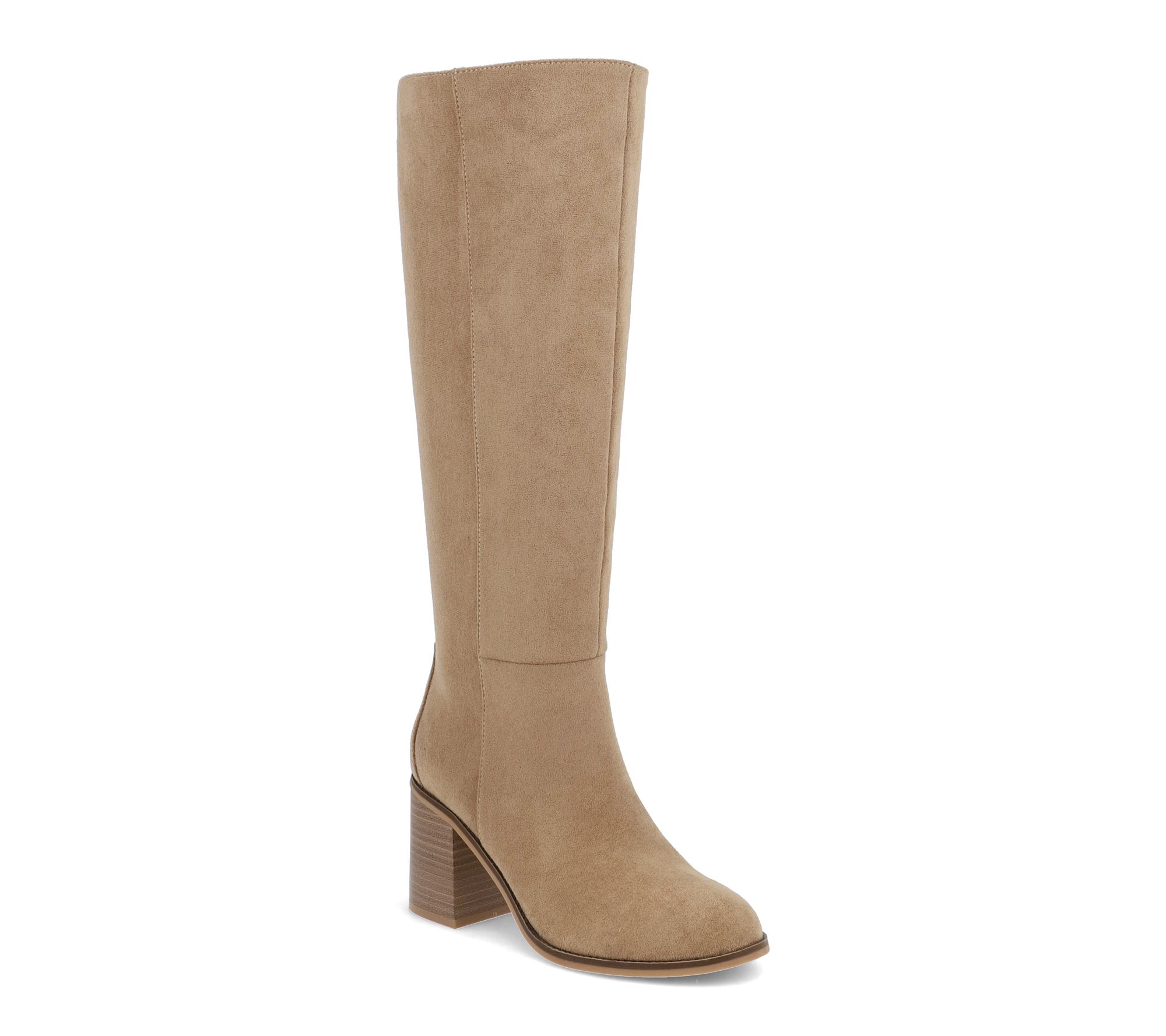 MIA Stacked Heel Side Zip Tall Boots - Sabrena