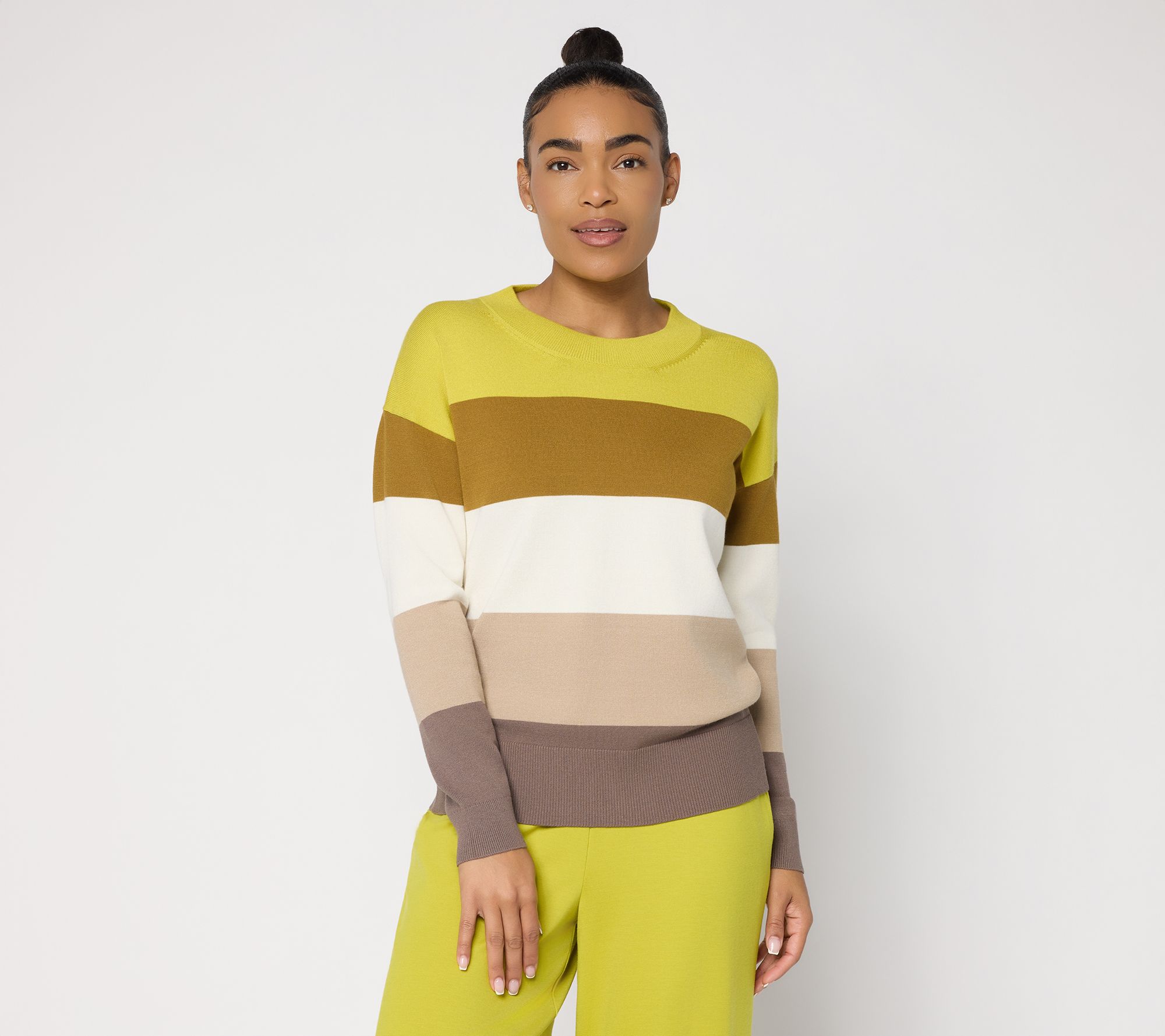  Carla Rockmore Collection Seasonless Yarn Color Block Sweater