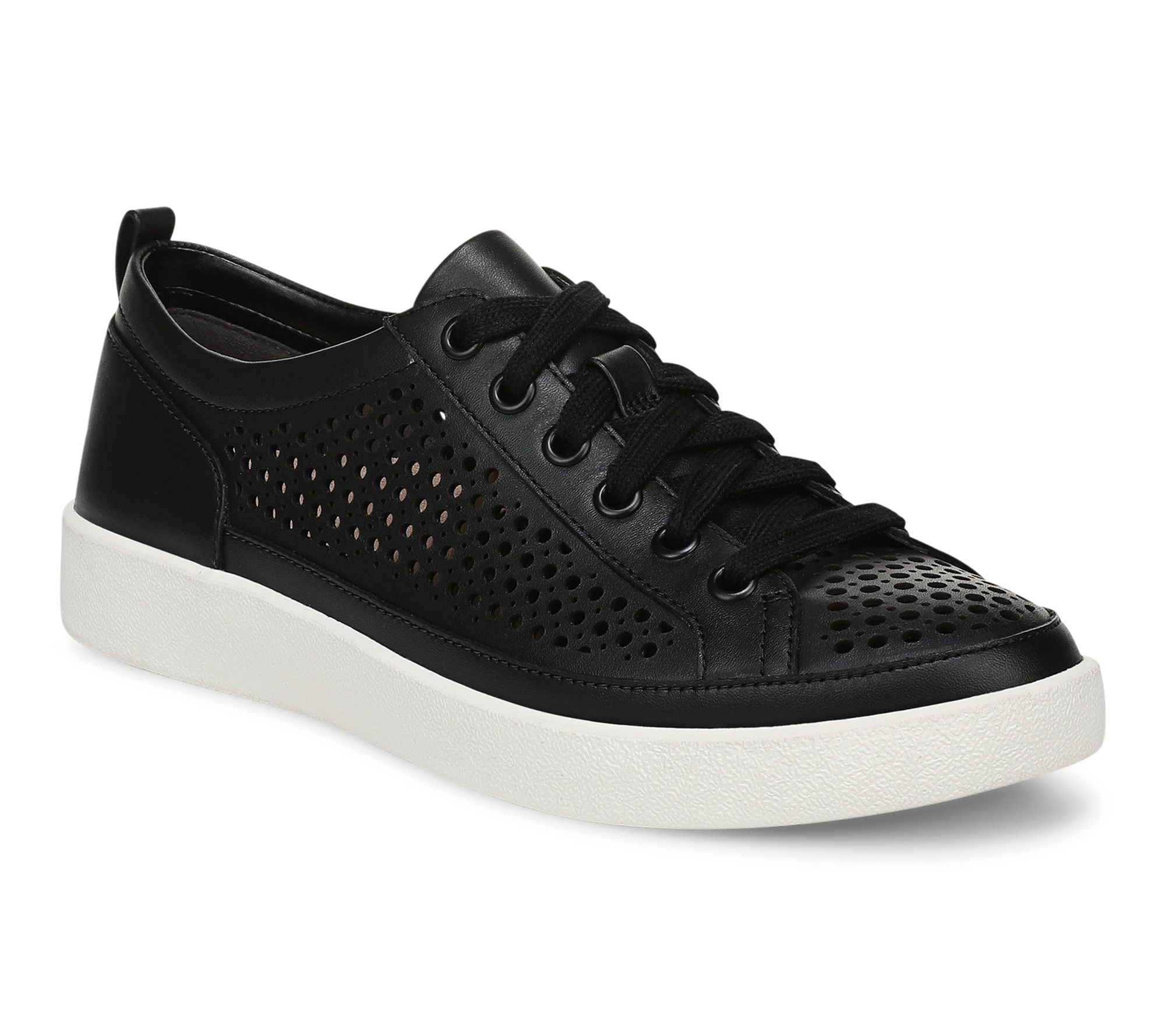 Vionic Perforated Leather Casual Sneakers - Winny Perf