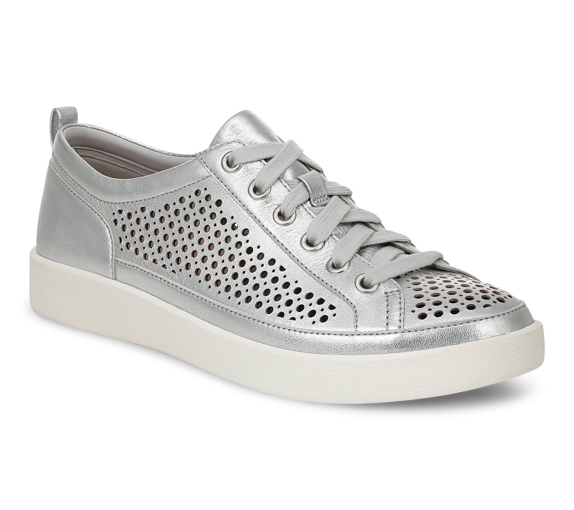 Vionic Perforated Leather Casual Sneakers - Winny Perf