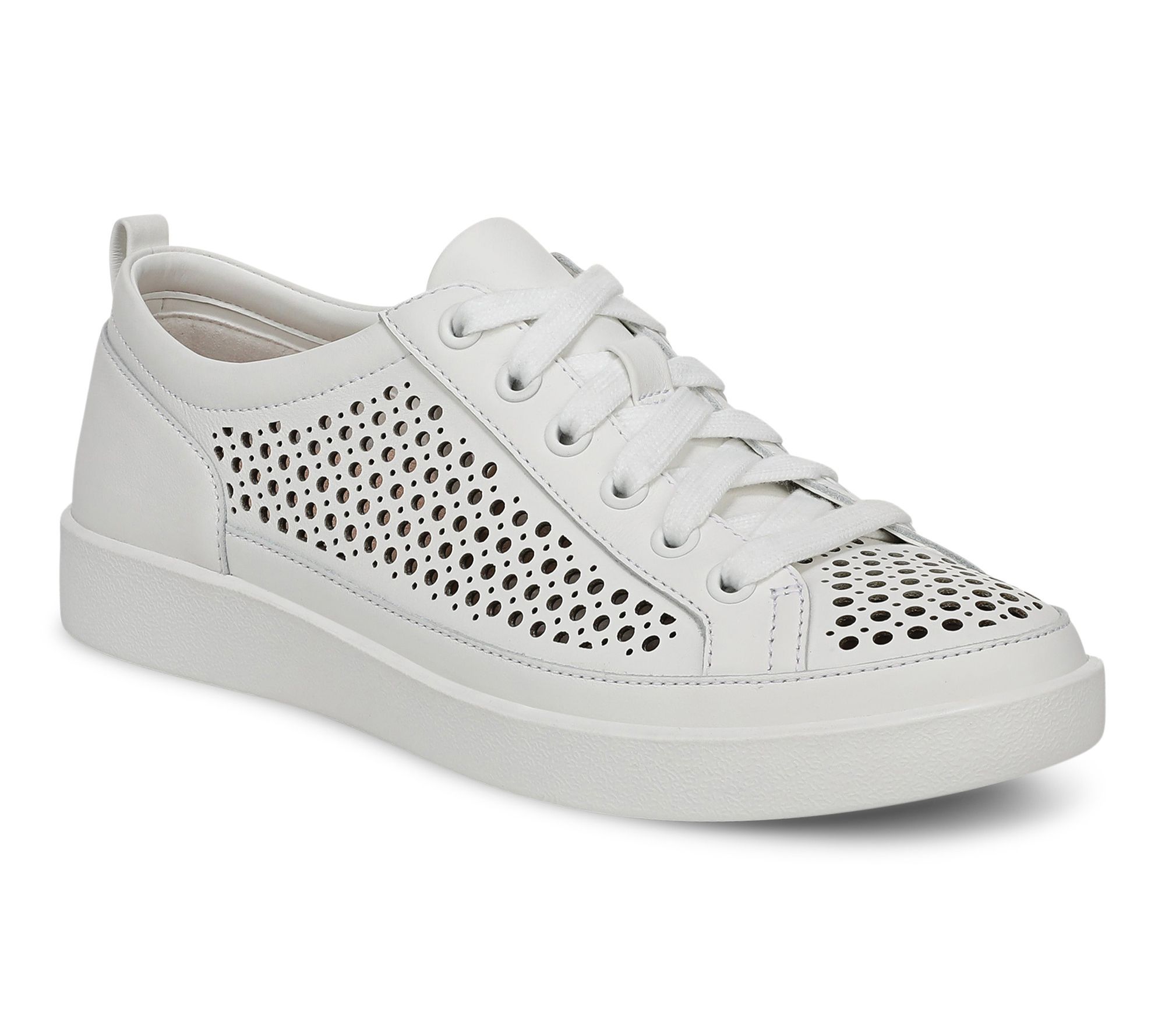 Vionic Perforated Leather Casual Sneakers - Winny Perf