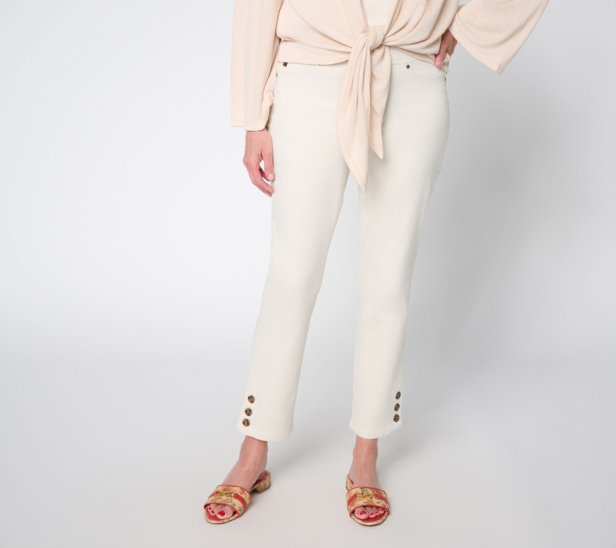 Belle by Kim Gravel Petite Twill TripleLuxe Ankle Jean
