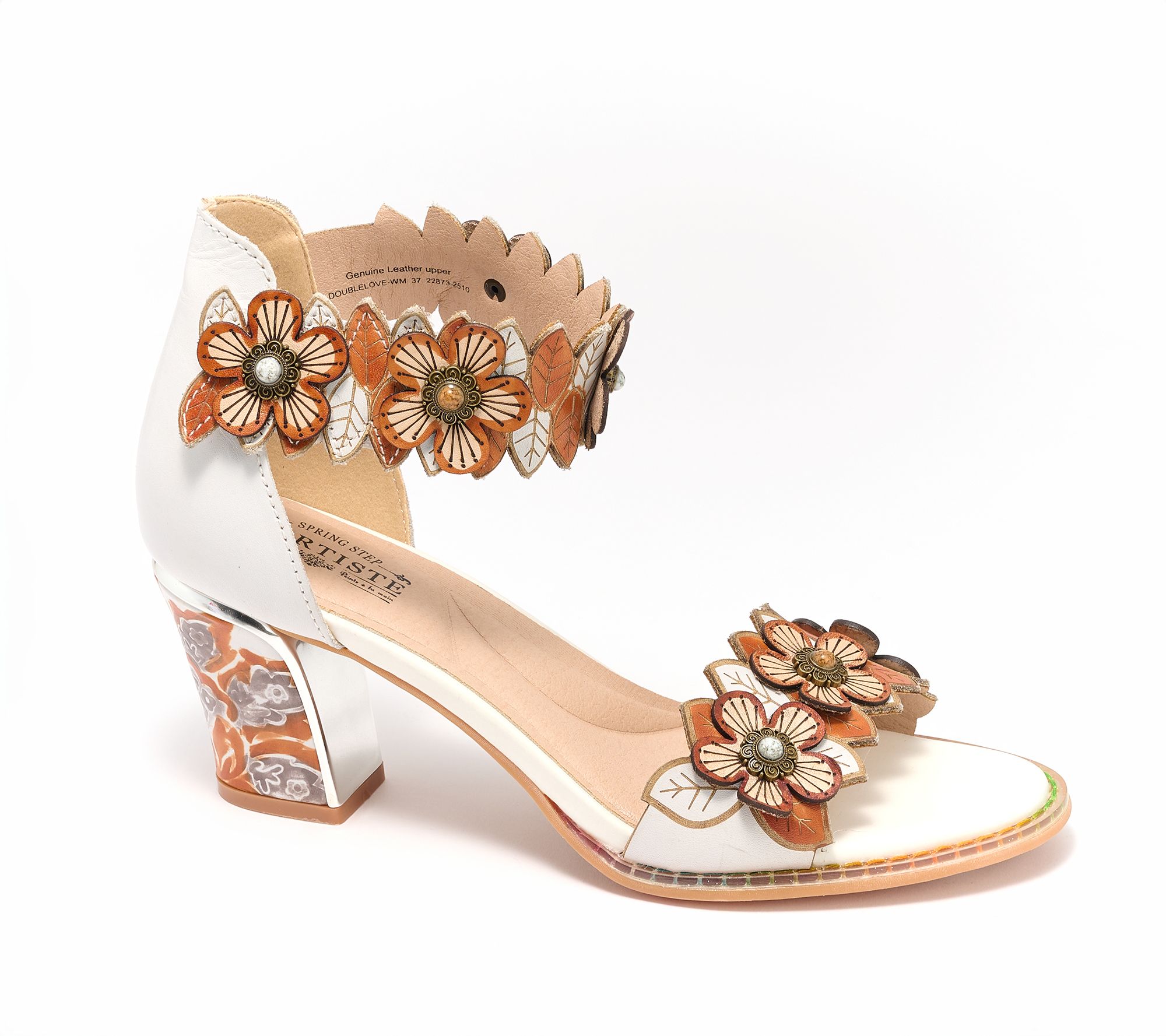 L'Artiste by Spring Step Leather Heeled Sandals - DoubleLove