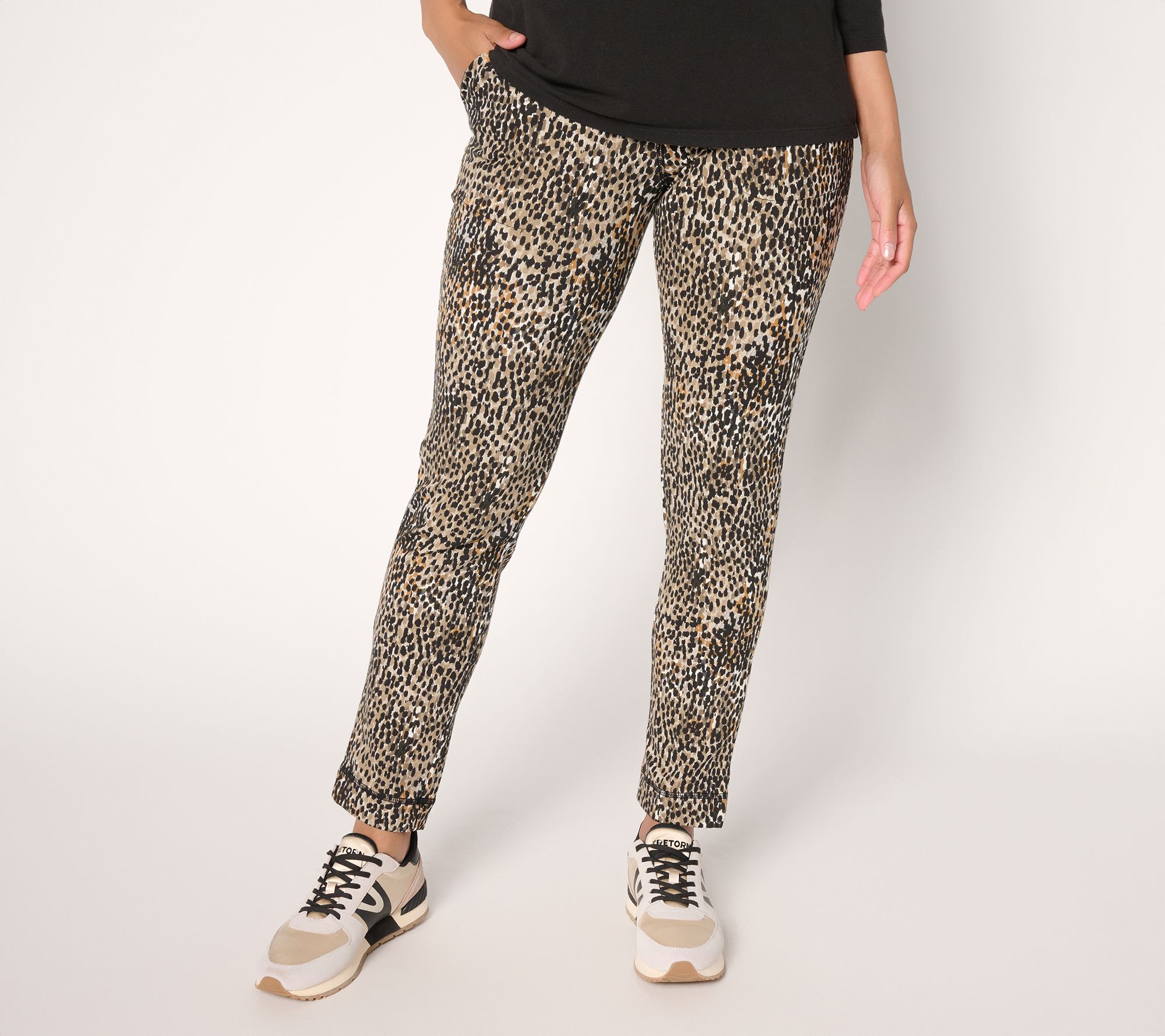 "As Is" Denim & Co. Active Tall Duo Stretch Slim Leg Pants