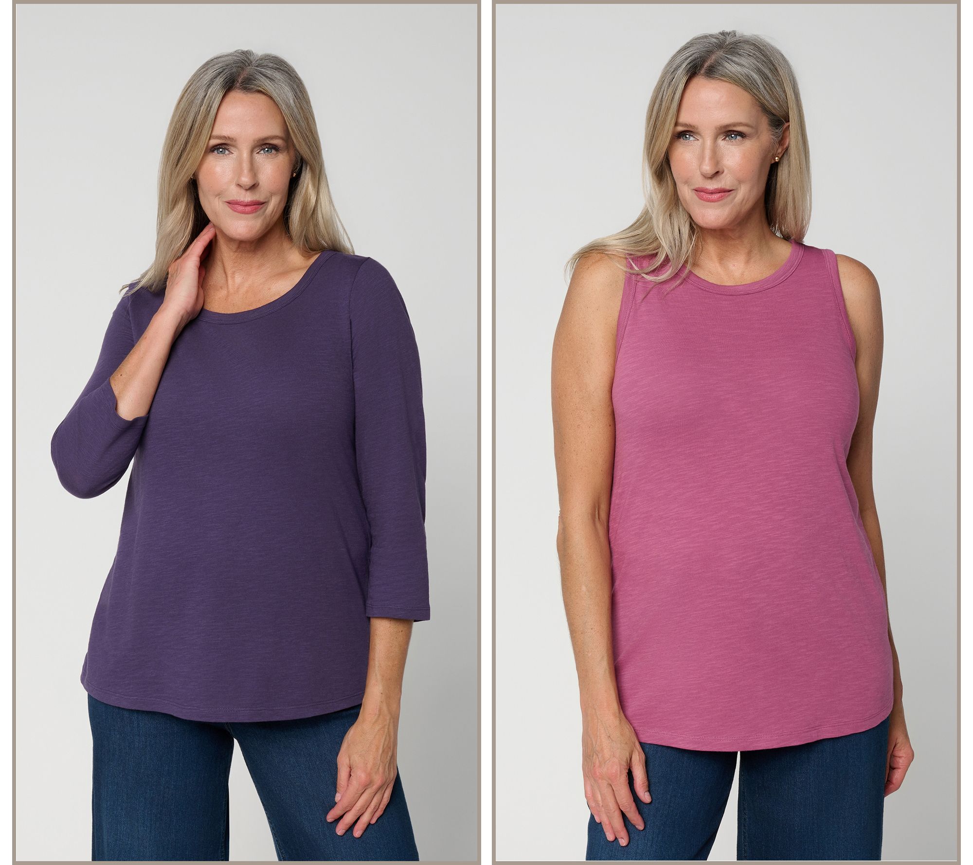 LOGO Principles by Lori Goldstein 2-Pack Knit Tops