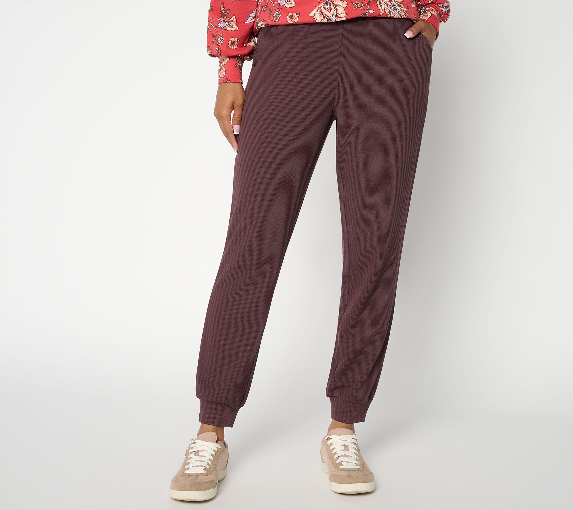Belle by Kim Gravel ScubaLuxe Waffle Joggers
