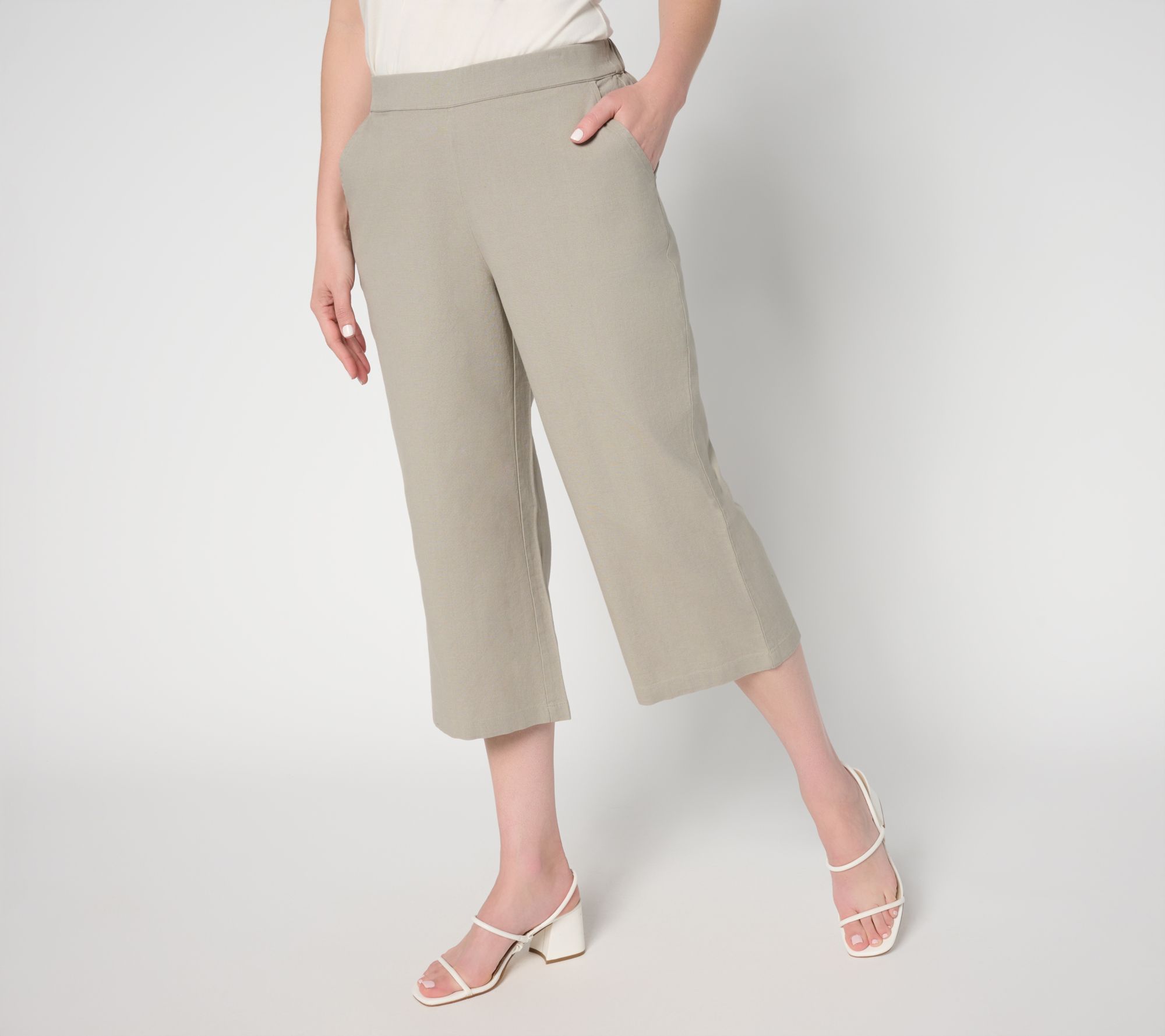 "As Is" BEAUTIFUL by Lawrence Zarian Petite Pull On Capri