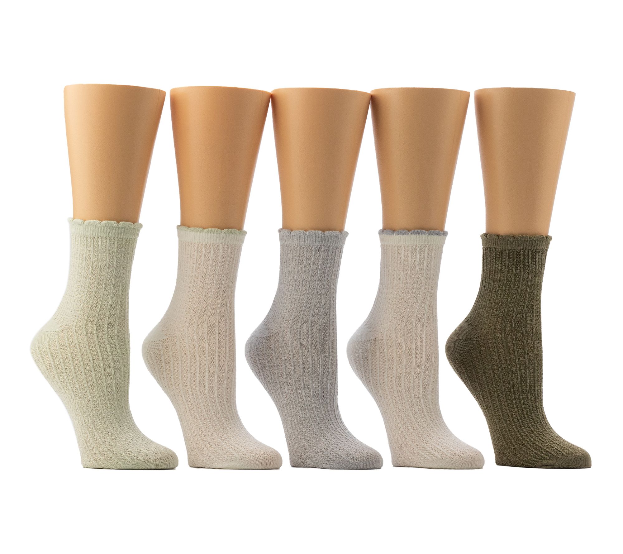 Ann Taylor Dress Essentials So Soft Texture Anklet Sock-5 Pack
