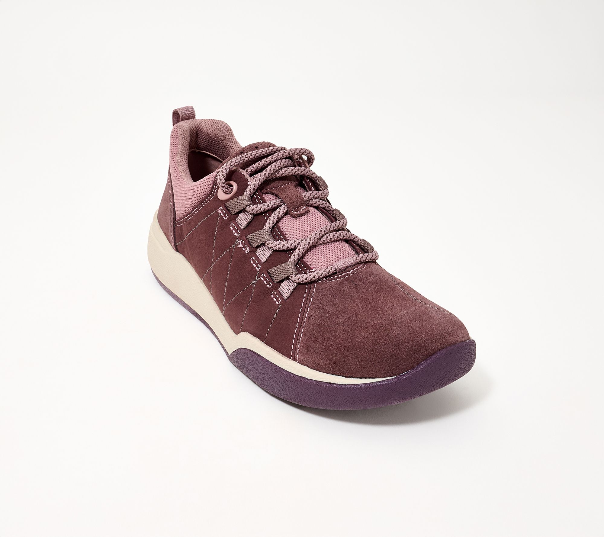 Clarks Collection Suede Lace-Up Sneakers -Aydria Lace
