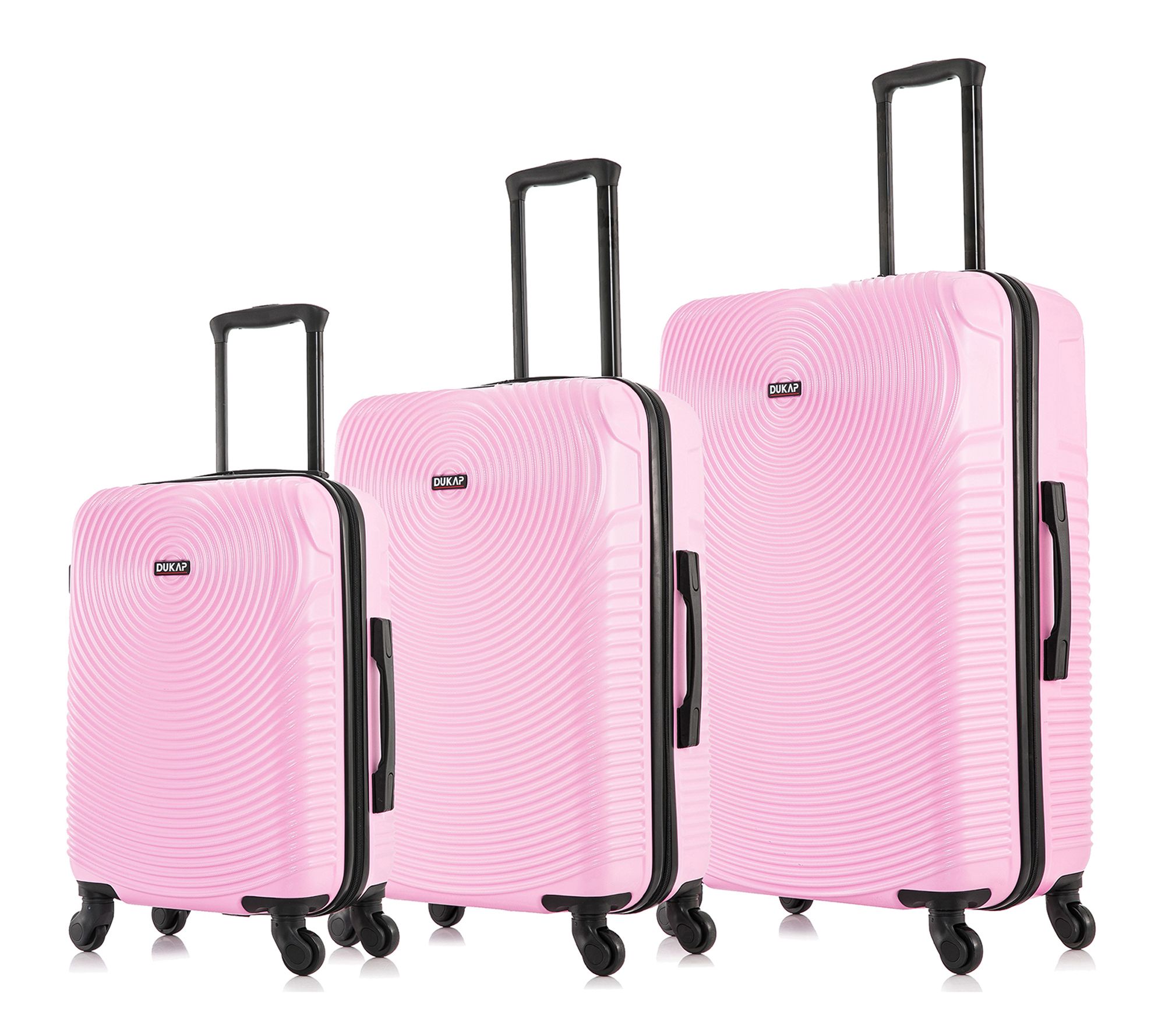 Dukap Inception Lightweight Ha rdside Spinner 3 Pc Luggage Se