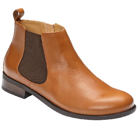 Vionic w/ Orthaheel Leather Chelsea Boots - Nadelle - Page 1 — QVC.com