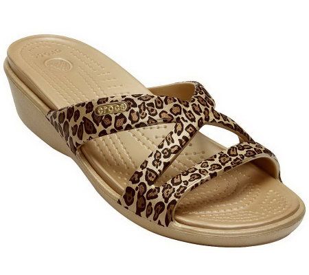 Crocs Women's Patricia II Leopard Print Wedge Sandals - Page 1 — QVC.com