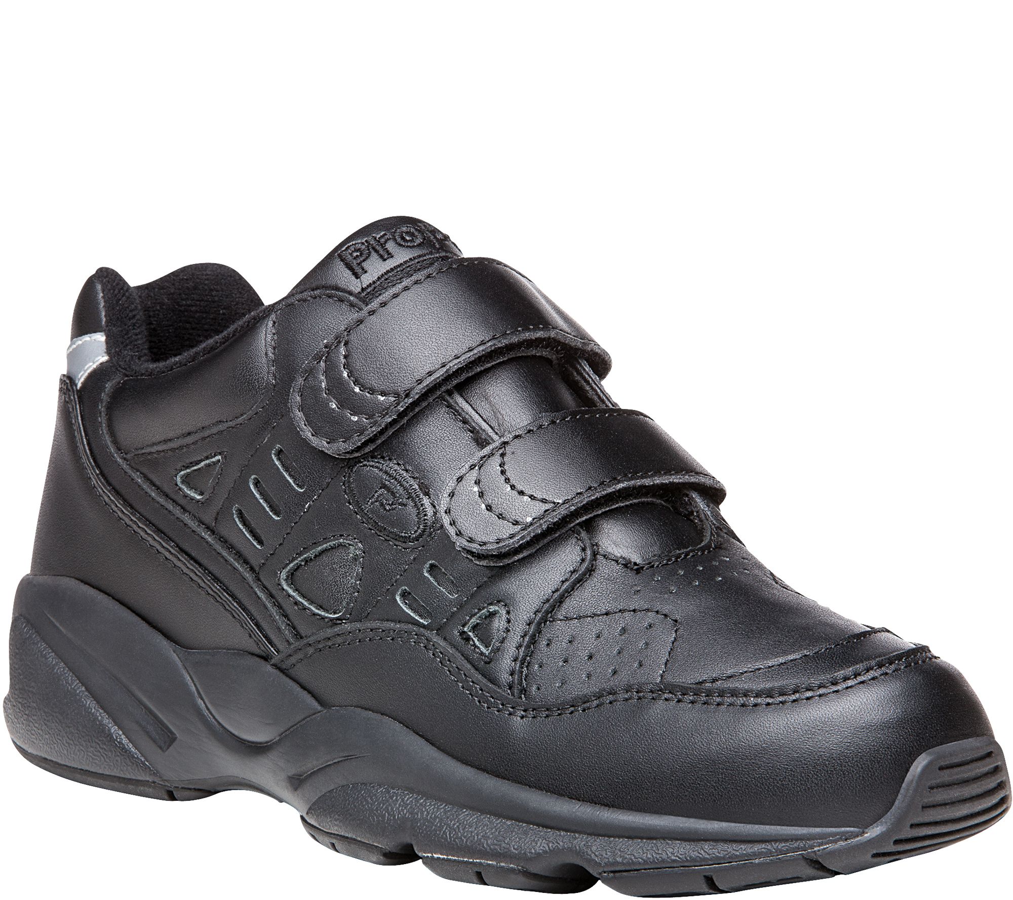 Propet Men's Leather Walking Sneakers - Stability Walker Stra - QVC.com