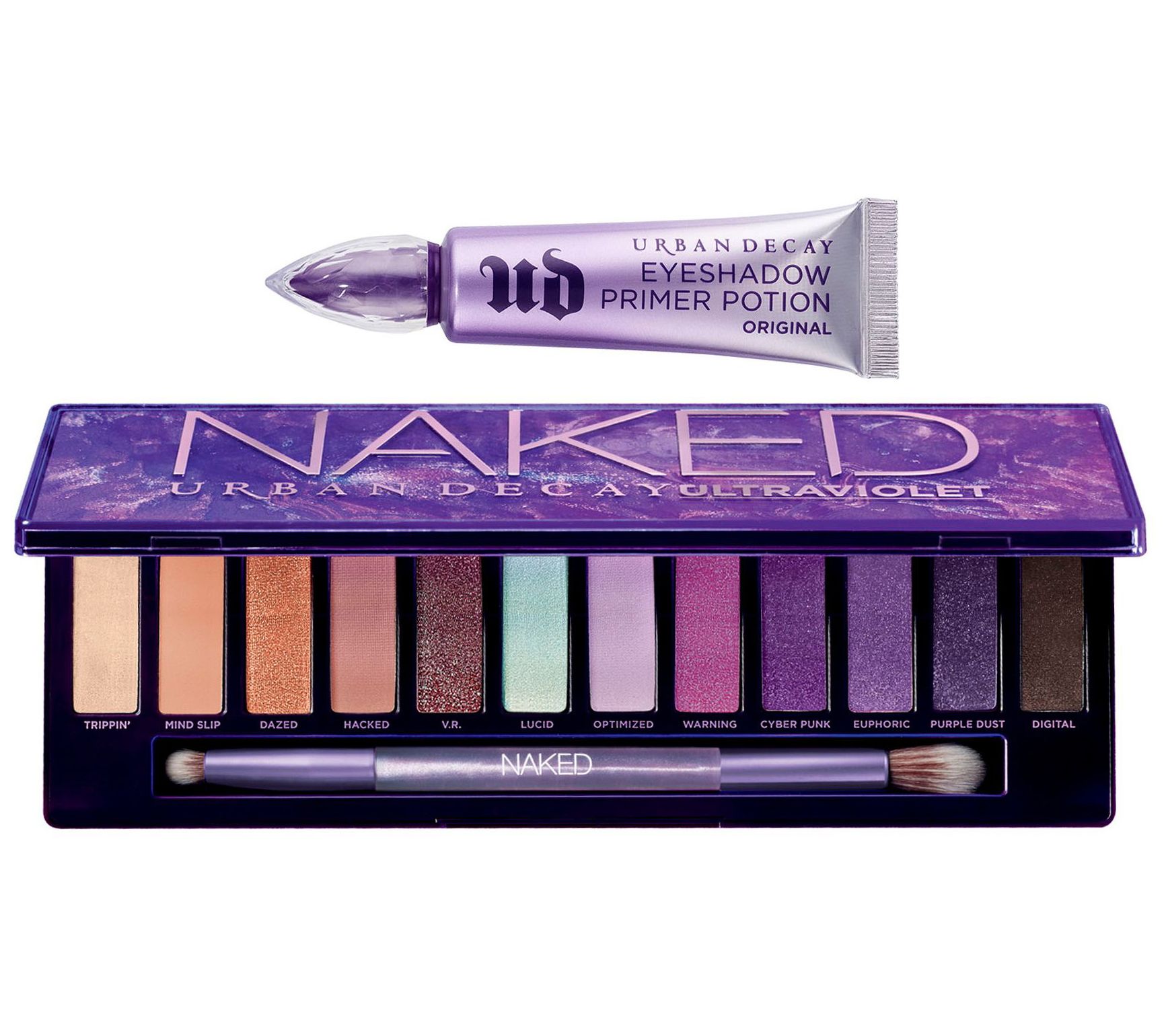 Urban Decay Naked Ultraviolet Palette with Primer Potion - A386874
