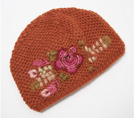 French Knot 100% Soft Wool Josephine Cloche Hat