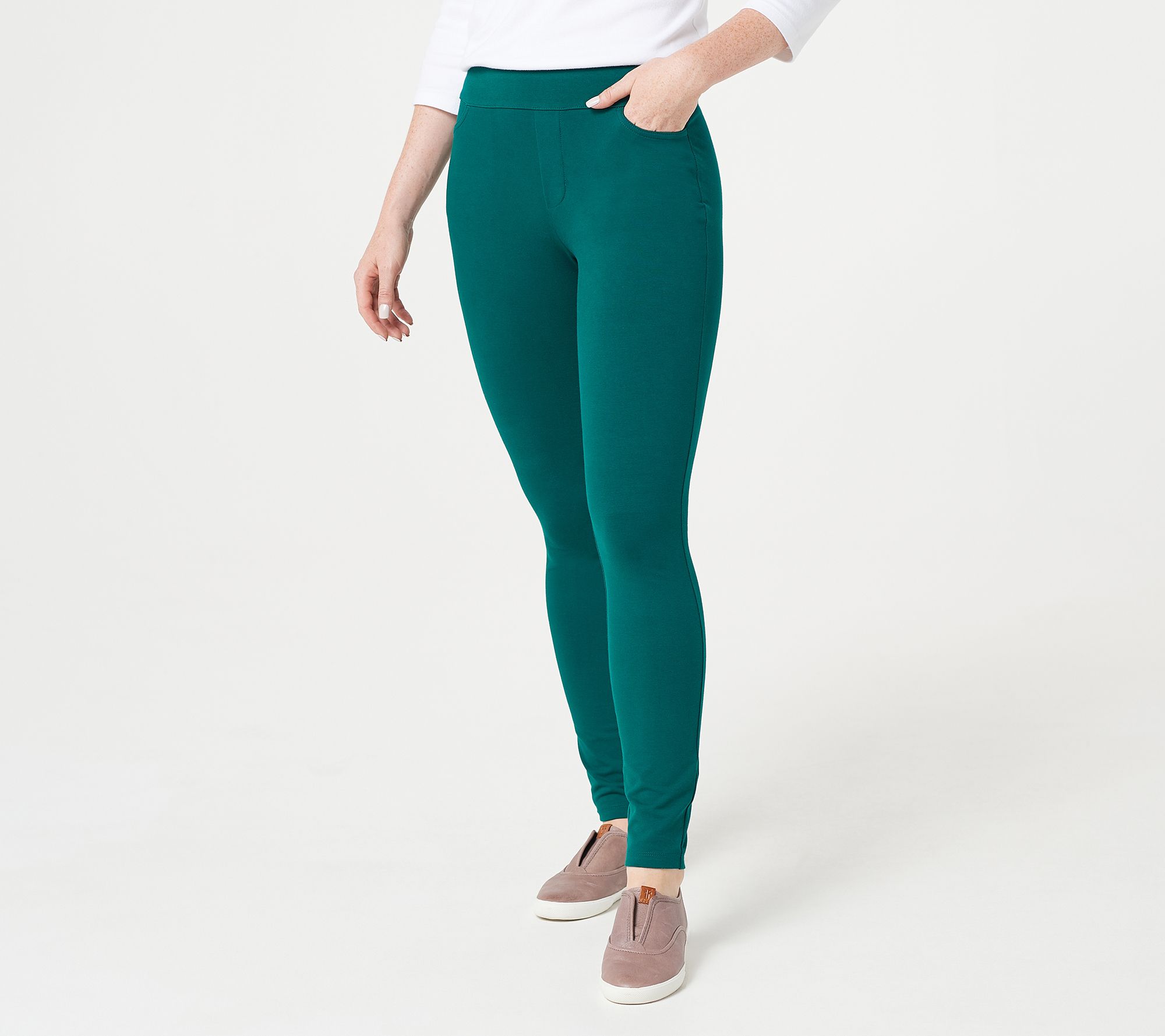 "As Is" Susan Graver Weekend Regular Premium Stretch Ankle Leggings