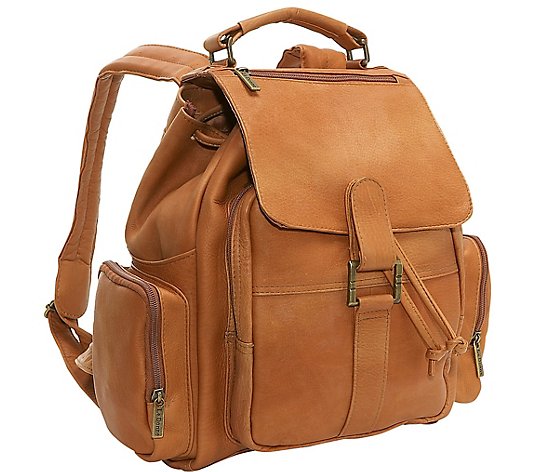 Le Donne Leather Multi-Pocket Backpack