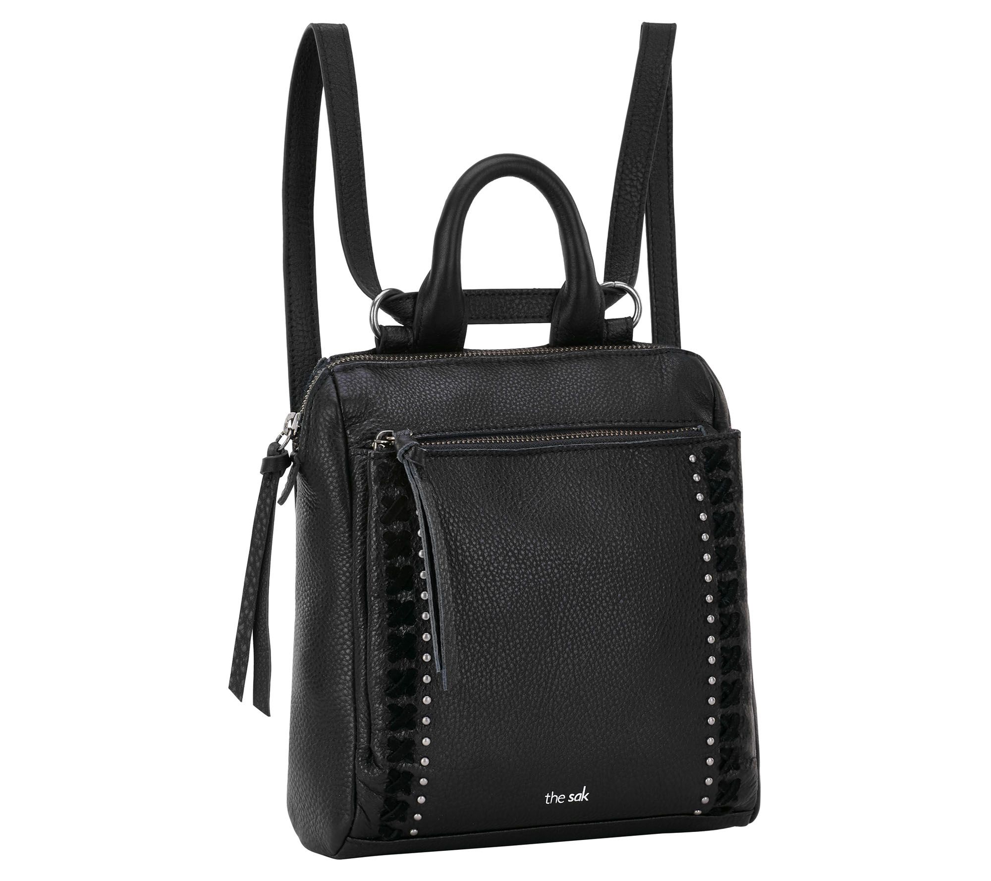 The Sak Loyola Leather Mini Convertible Backpack Qvc Com