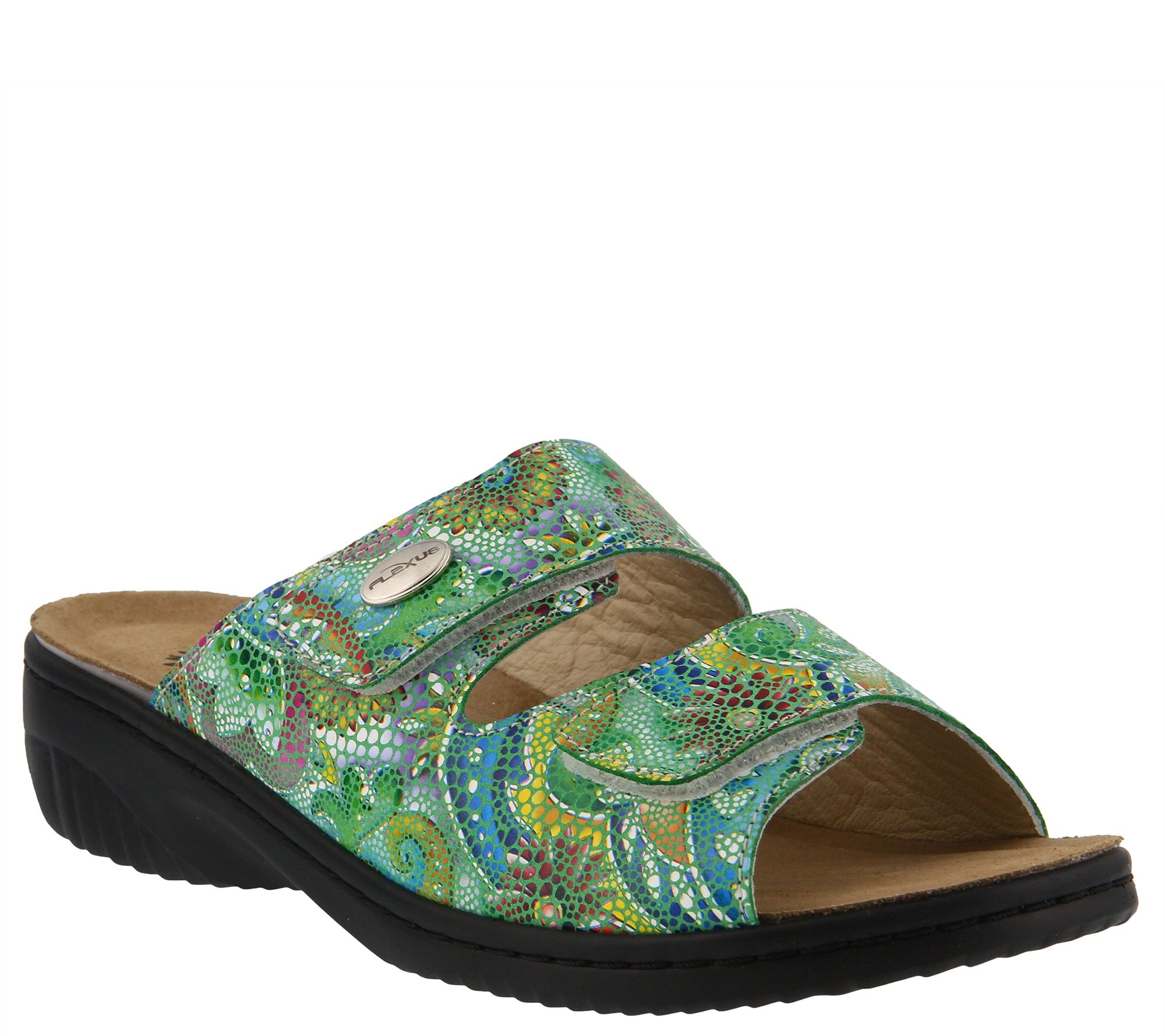 Flexus by Spring Step Leather Slide Sandals - Bellasa