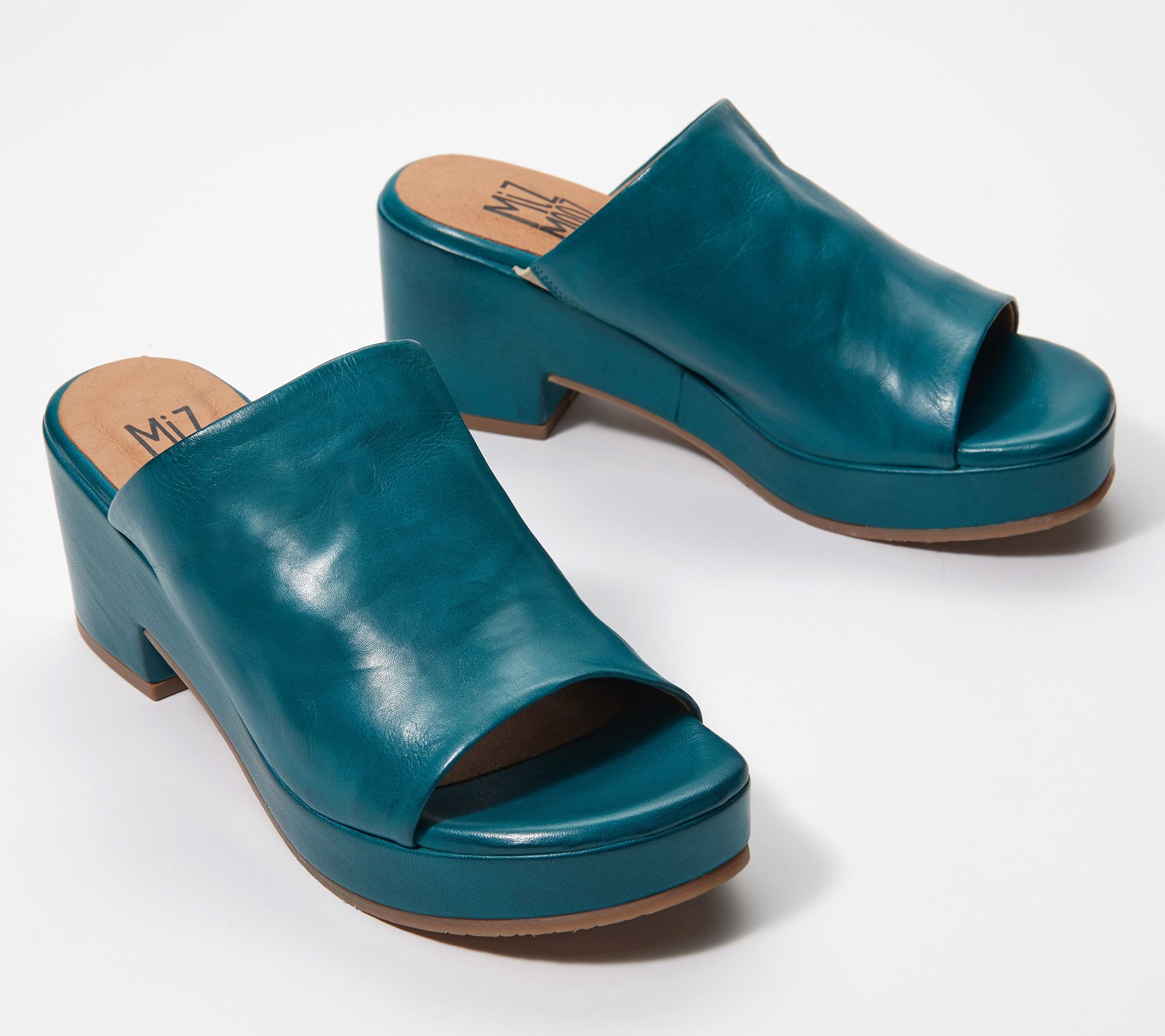 Miz Mooz Leather Wide Width Heeled Sandals - Gwen