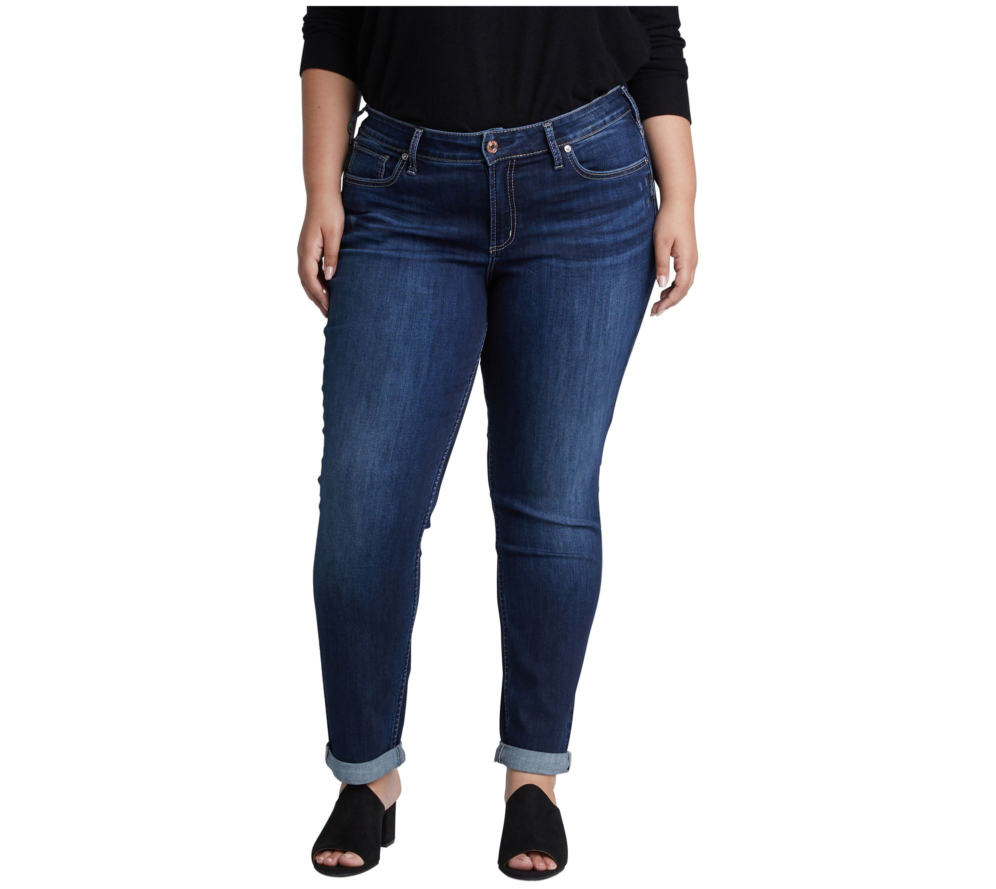 Silver Jeans Co. Plus Size Boyfriend Slim Leg Jeans-SSX365 - QVC.com