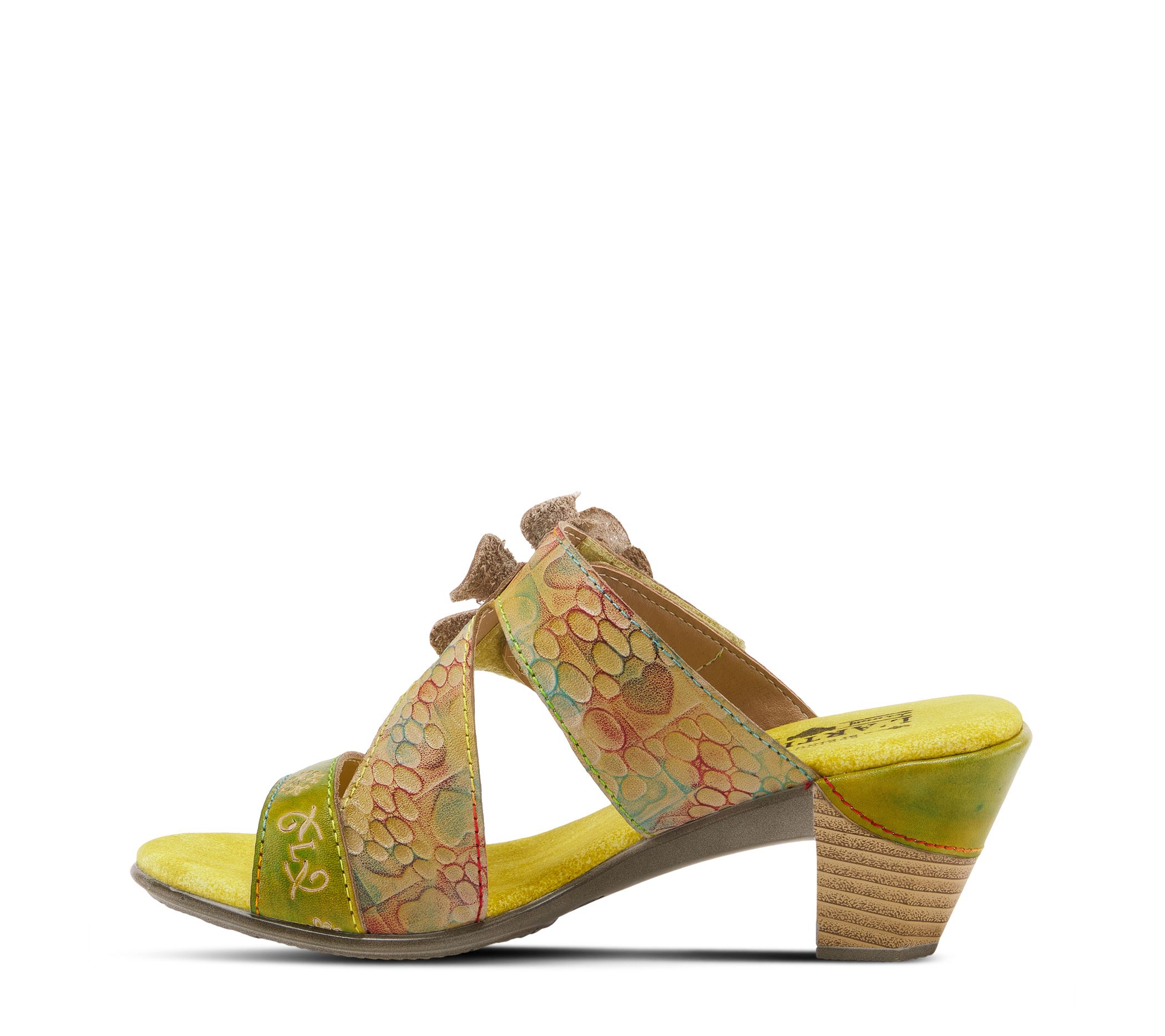 L`Artiste by Spring Step Leather Slide Sandals- Classical - QVC.com