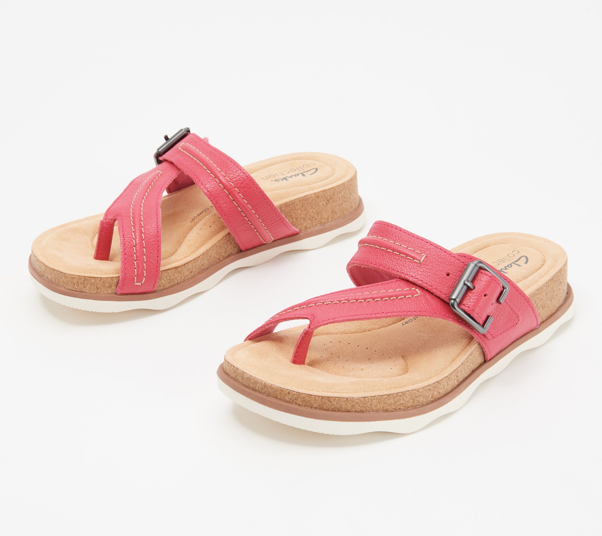Feed på Ewell kuvert As Is" Clarks Collection Buckle Toe-Post Sandals - Brynn Madi - QVC.com