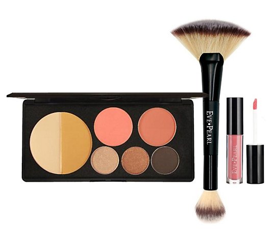 EVE PEARL 3-Pc Ultimate Face Palette, Lip & Brush Collection