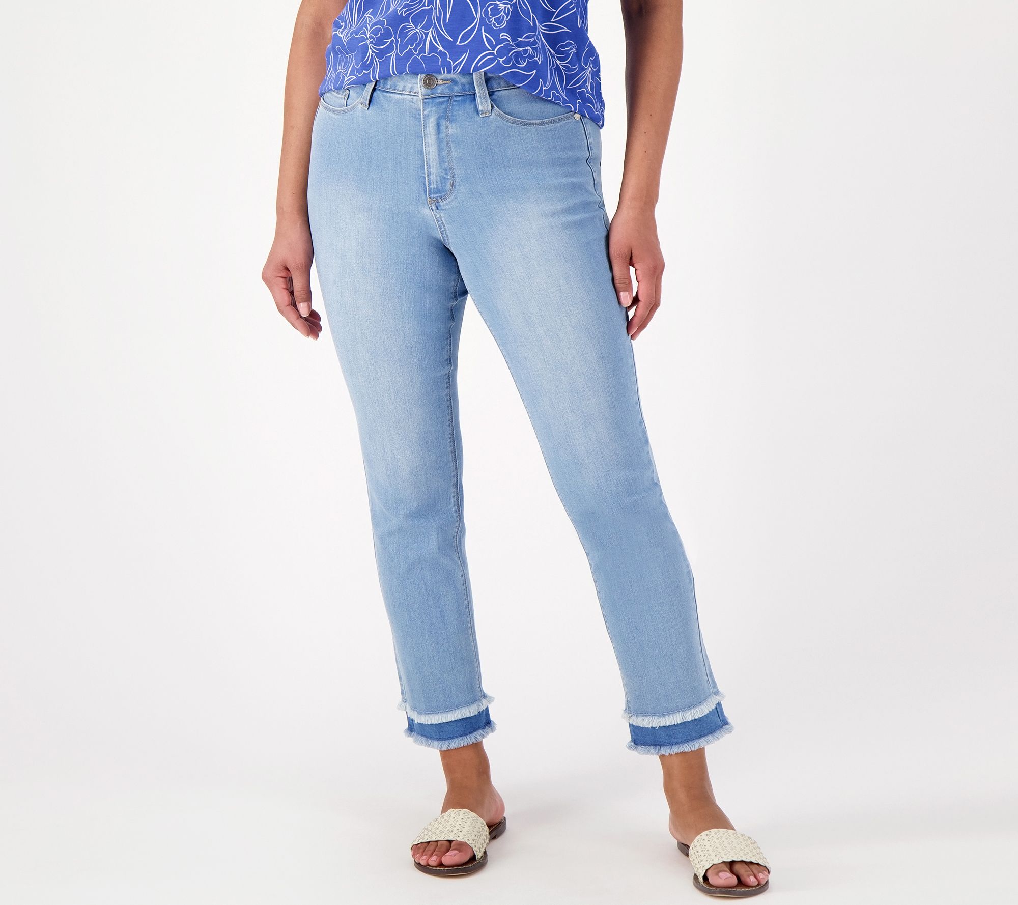 Relaxed Fit Frayed Edge Jeans