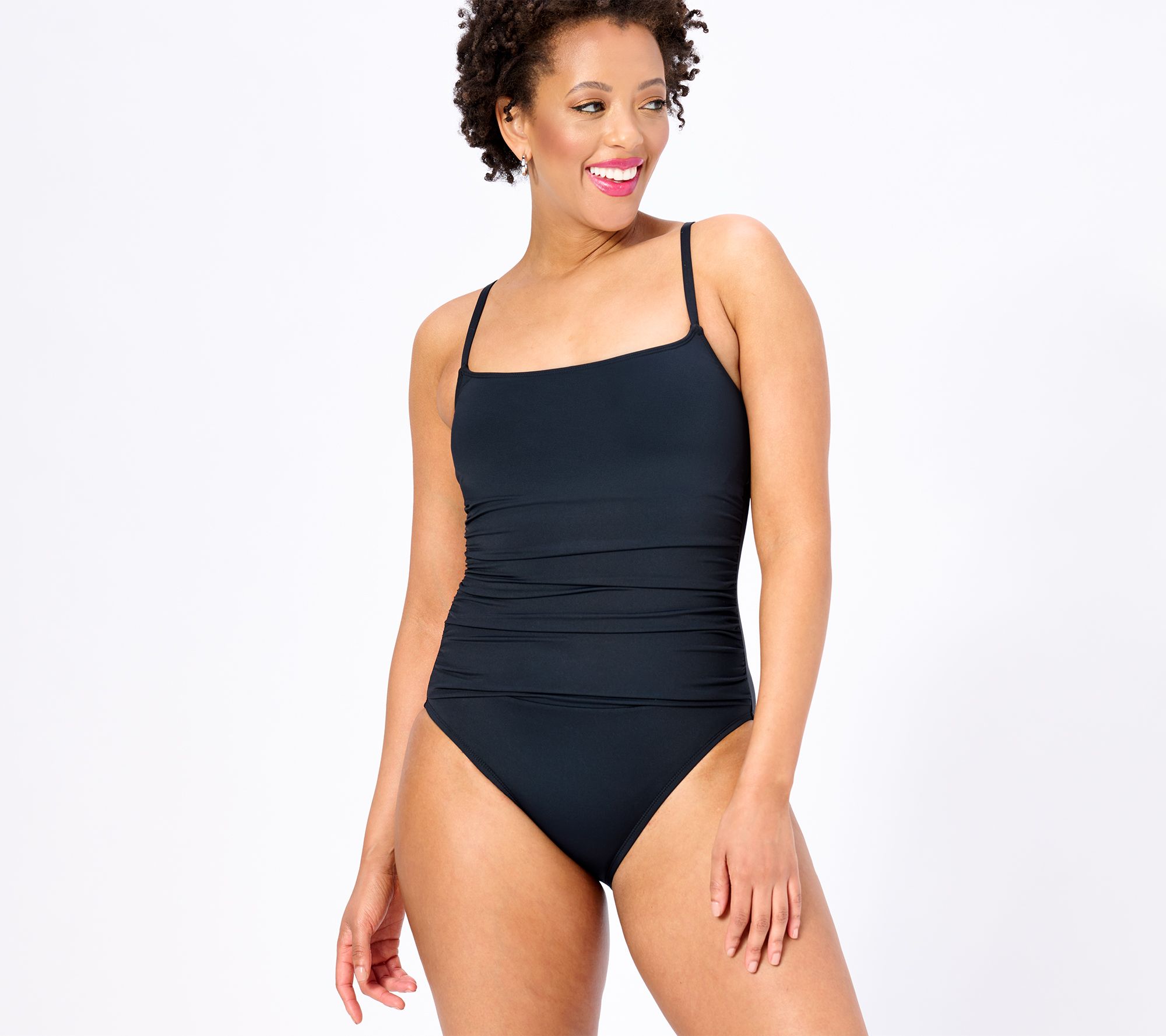 La Blanca Island Goddess Over The Shoulder Mio One-Piece - QVC.com