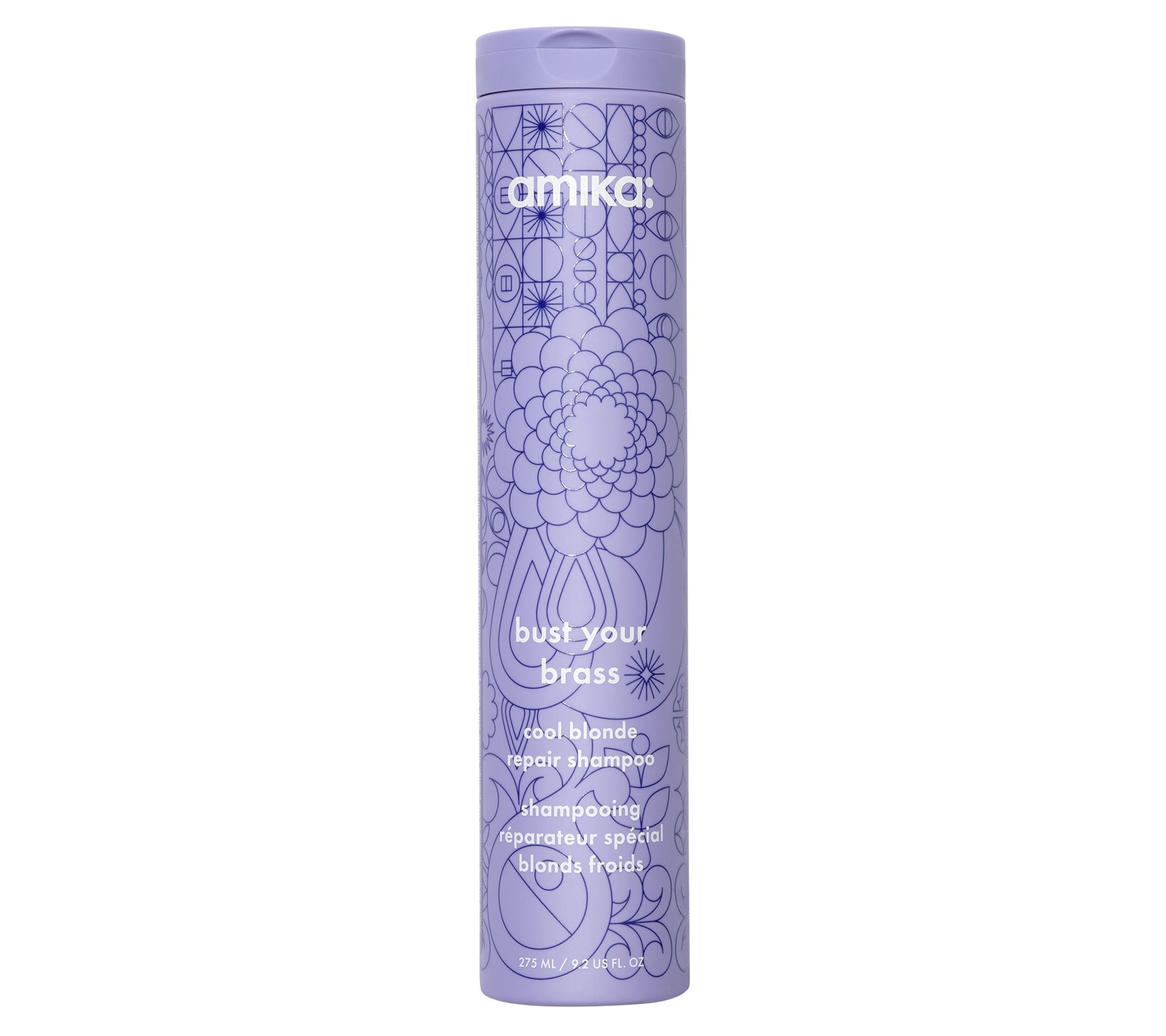 amika Bust Your Brass Cool Blonde Repair Shampo o, 9.2 oz