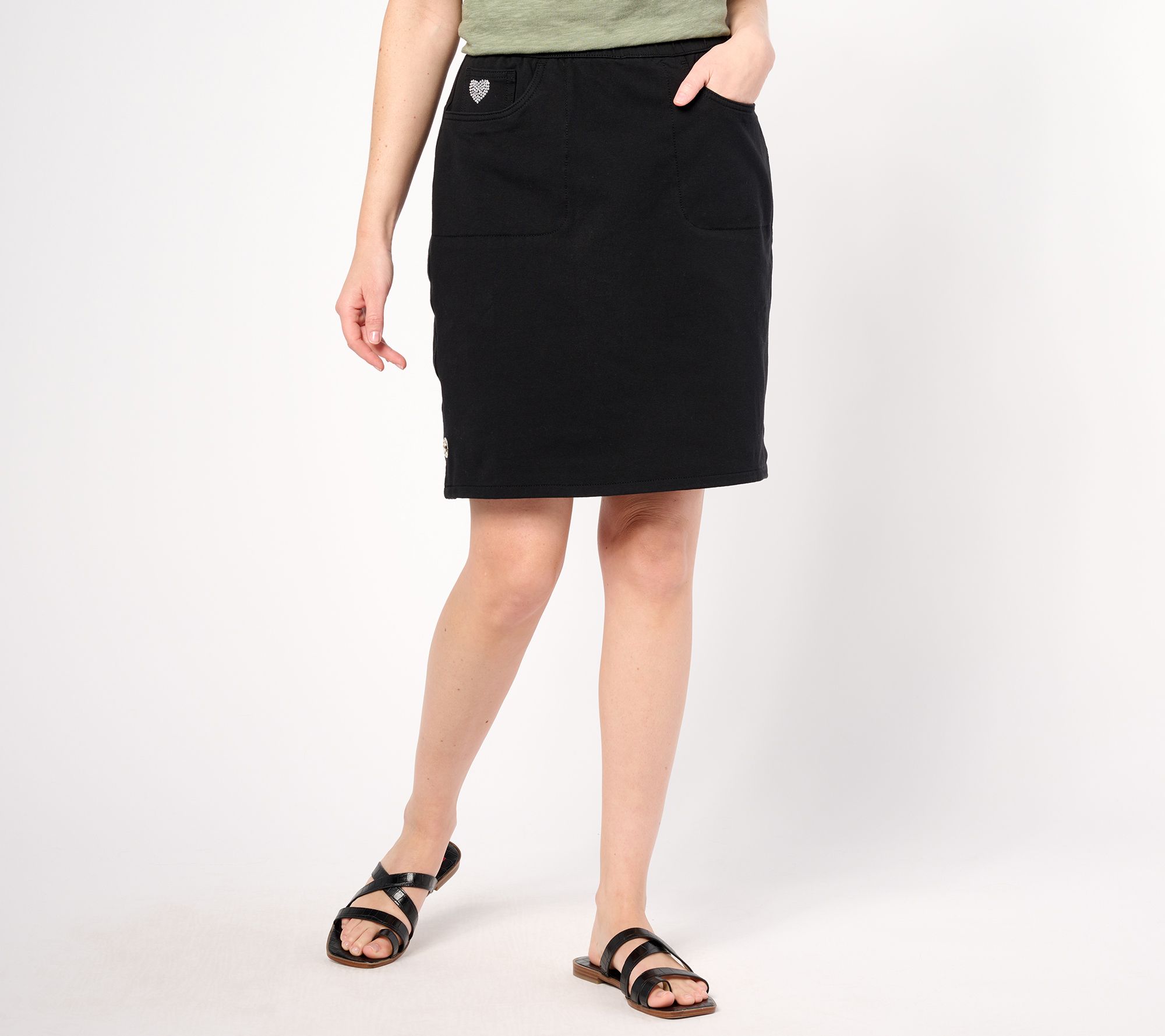 Quacker Factory DreamJeannes Regular Oh Grommet Skort