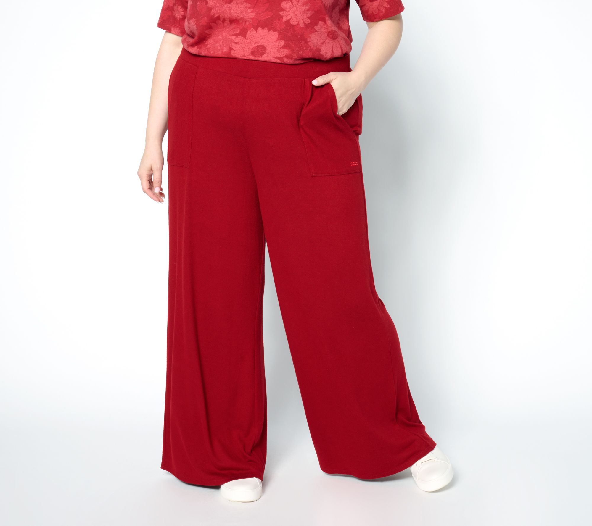 Peace Love World Comfy Regular Pull-On Patch Pocket Pants - QVC.com