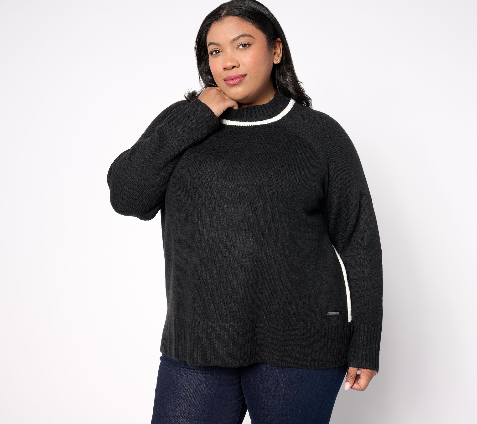 Peace Love World Crew Neck Long Sleeve Sweater