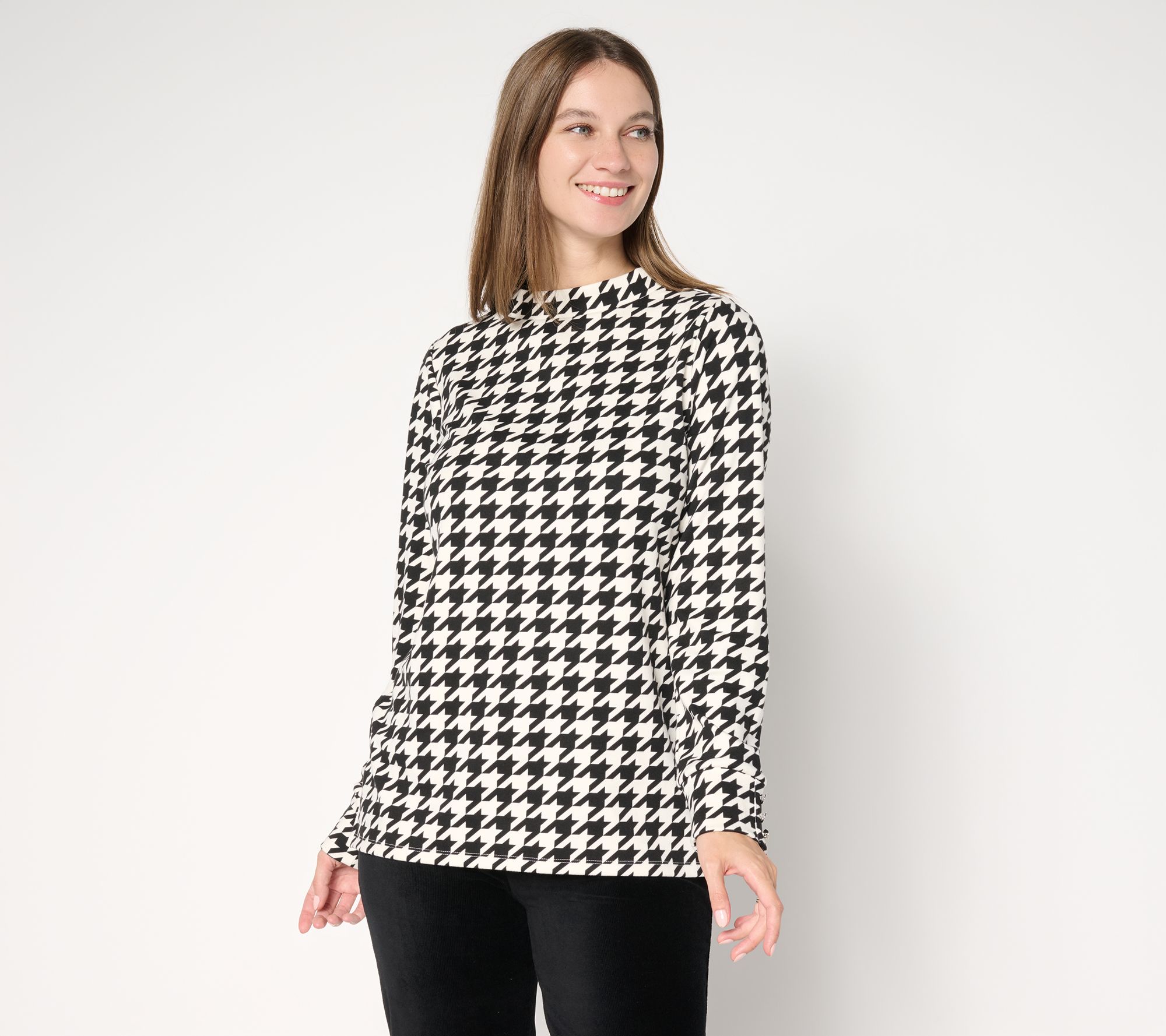Susan Graver Printed Microfleece Pullover