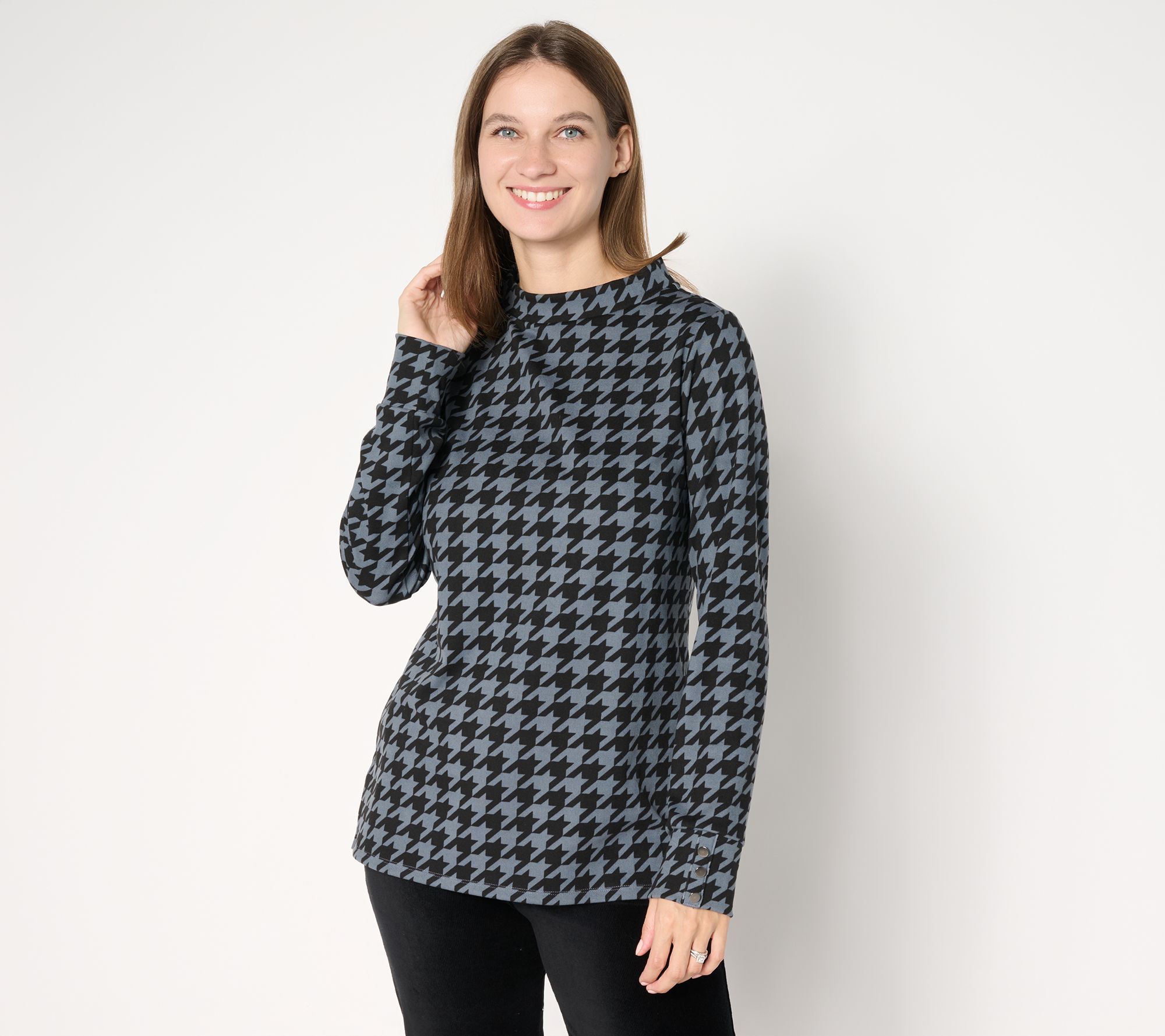 Susan Graver Printed Microfleece Pullover