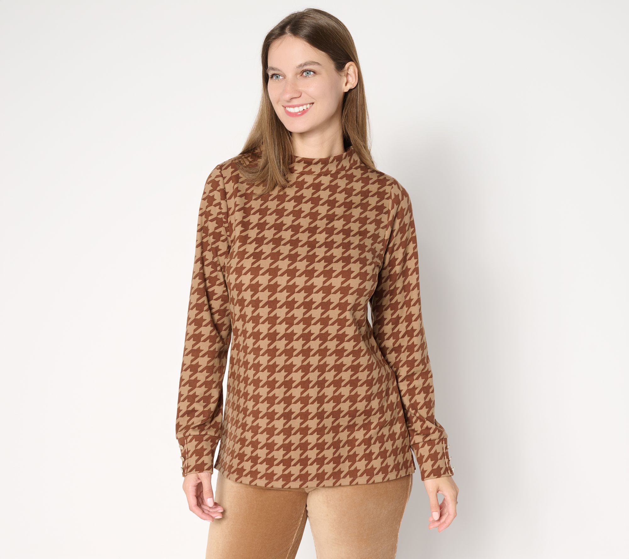 Susan Graver Printed Microfleece Pullover