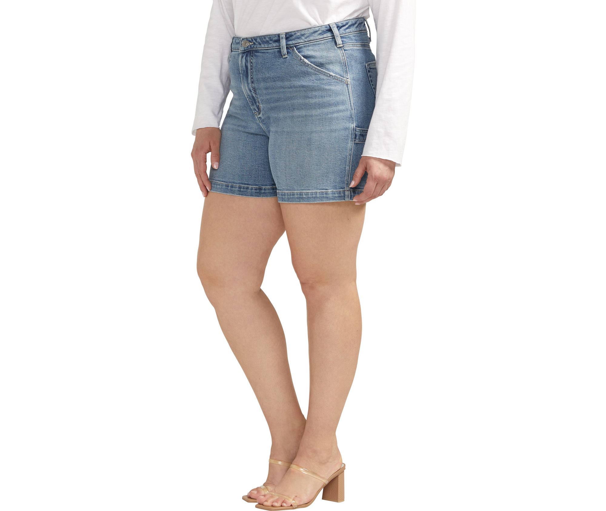 Denim mini hotsell skirt qvc