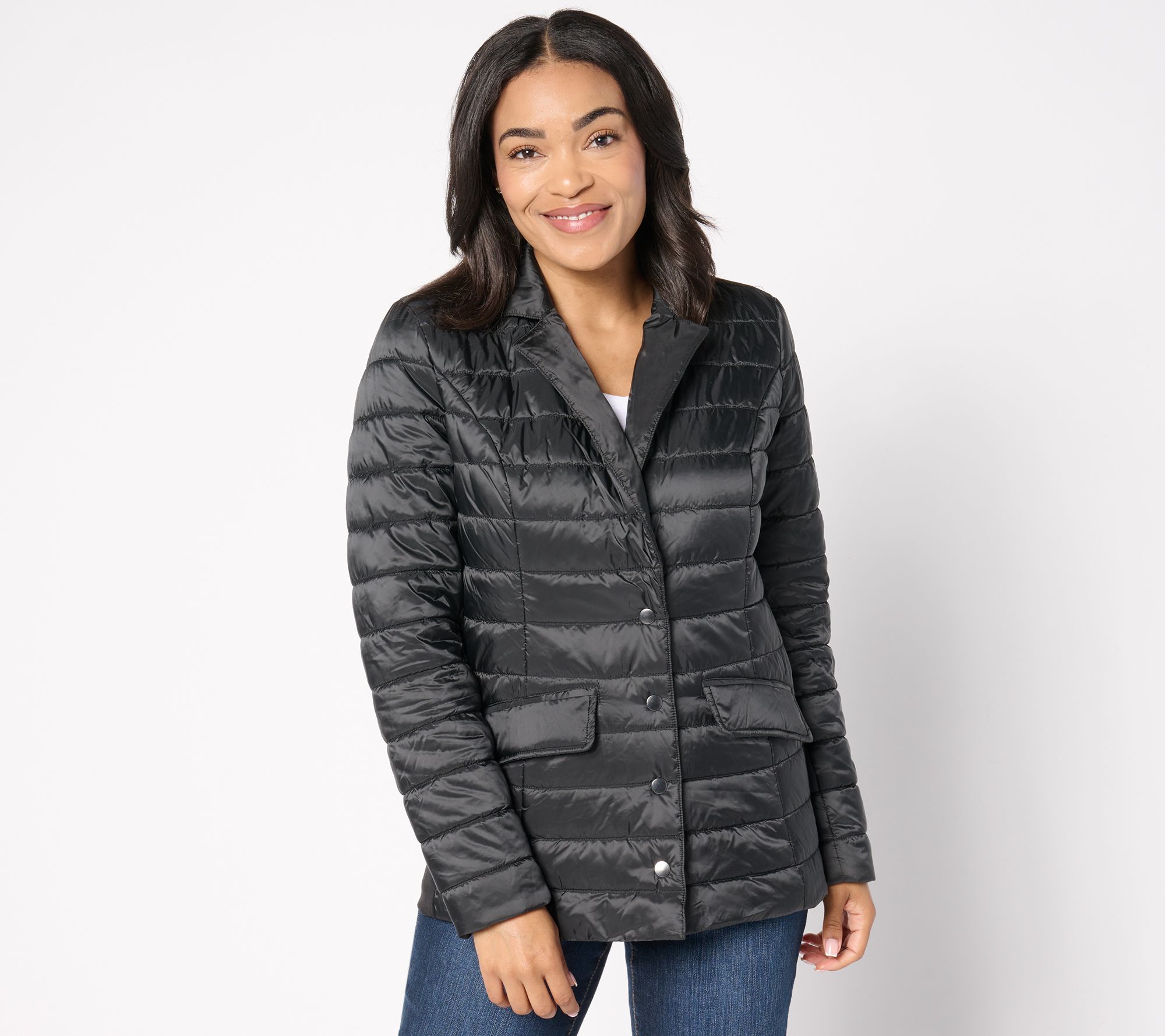 Susan Graver Quilted Blazer Jacket In Prints & Solids