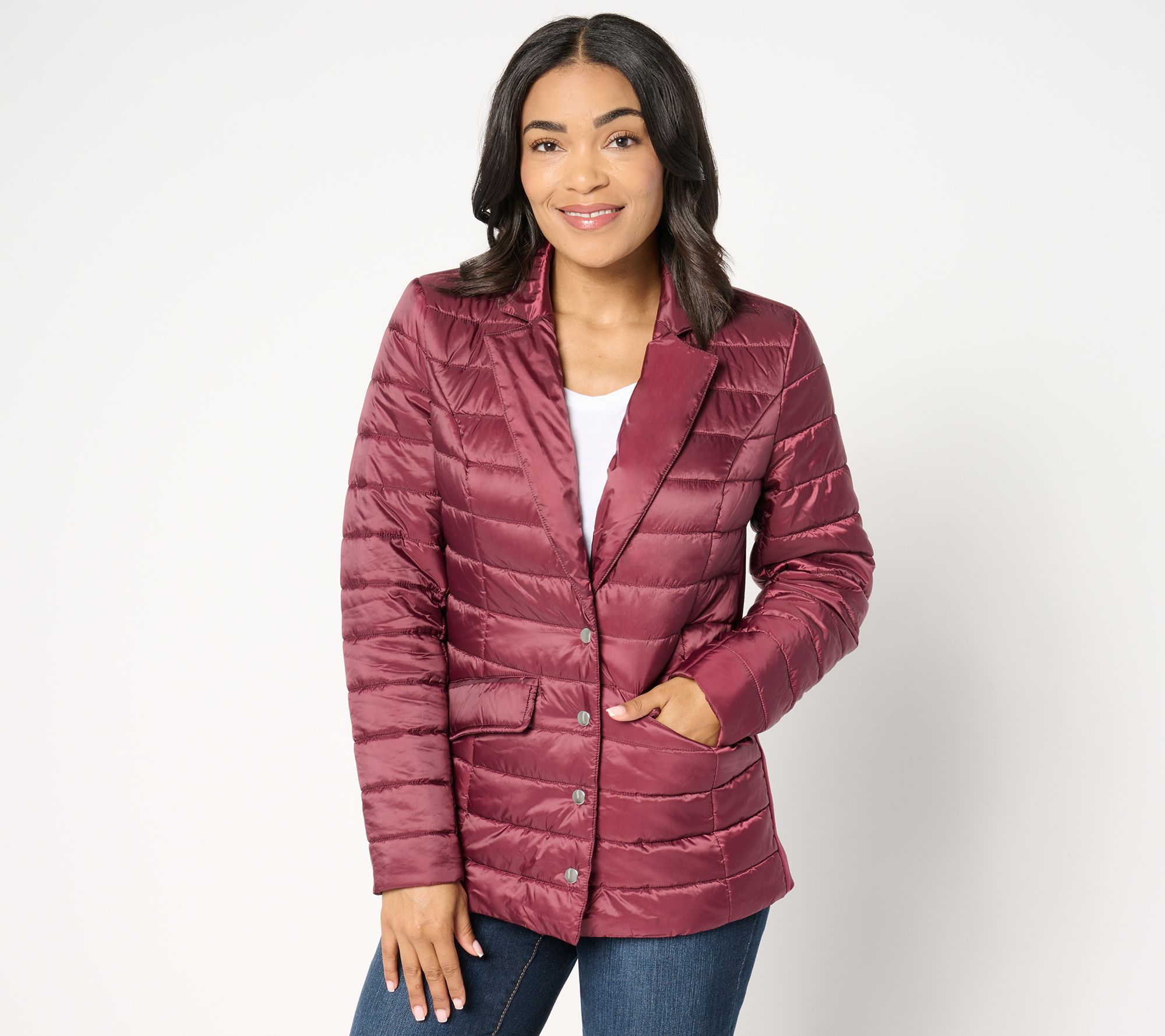 Susan Graver Quilted Blazer Jacket In Prints & Solids