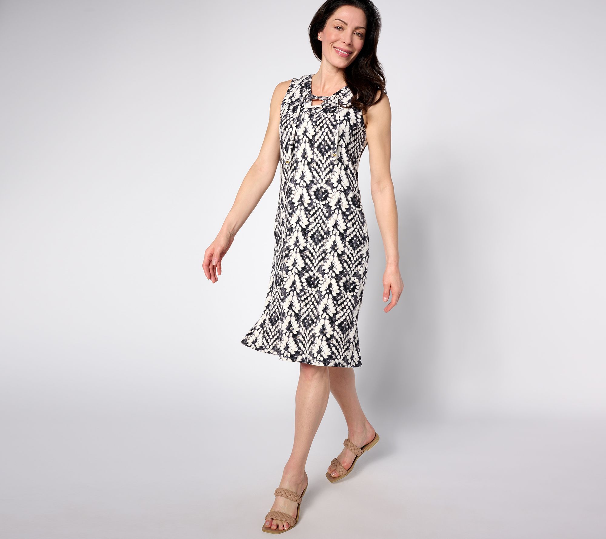 "As Is" Susan Graver Soleil French Terry Lace Up Coverup