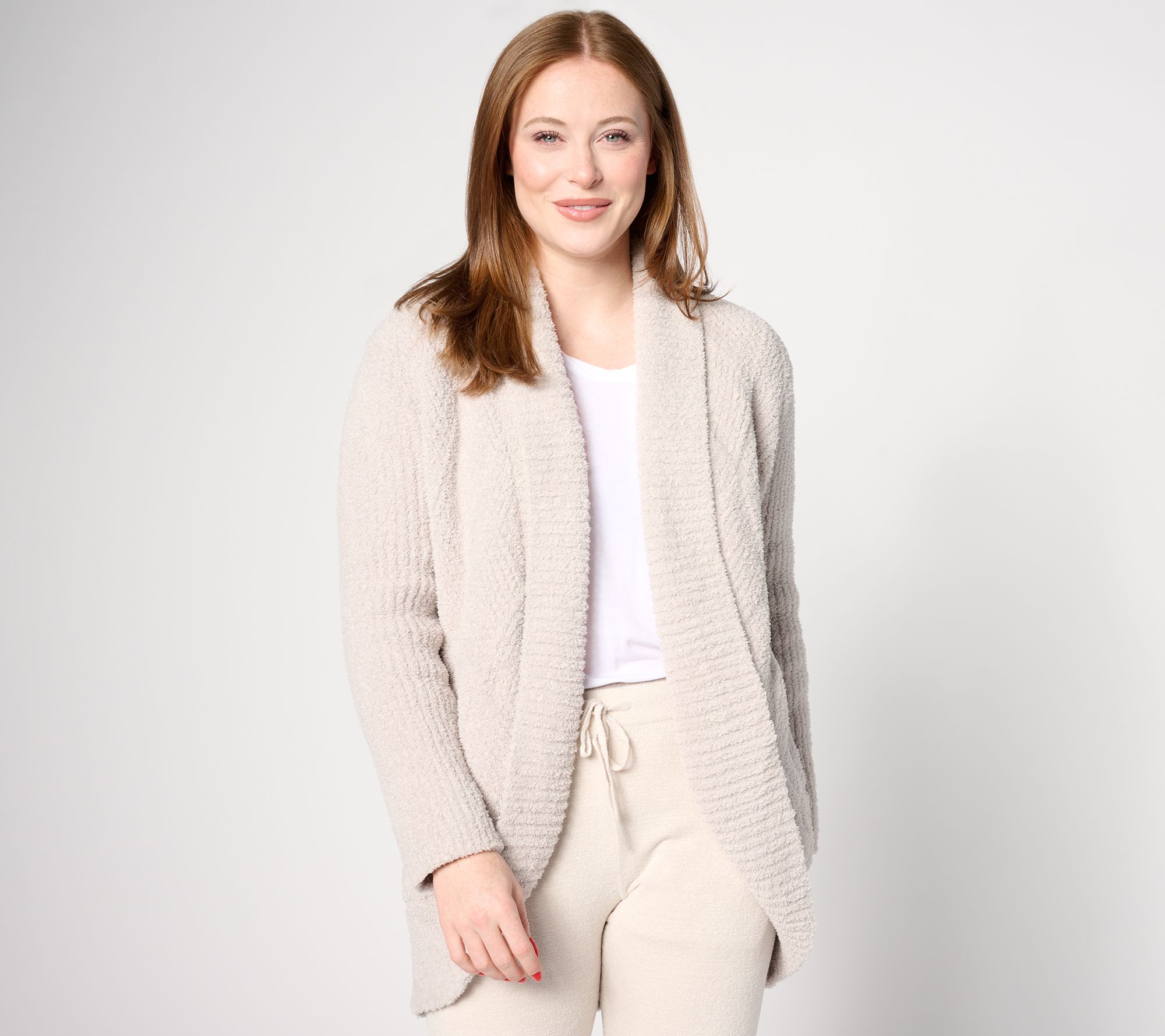 "As Is" Barefoot Dreams CozyChic Diamond Circle Cardigan