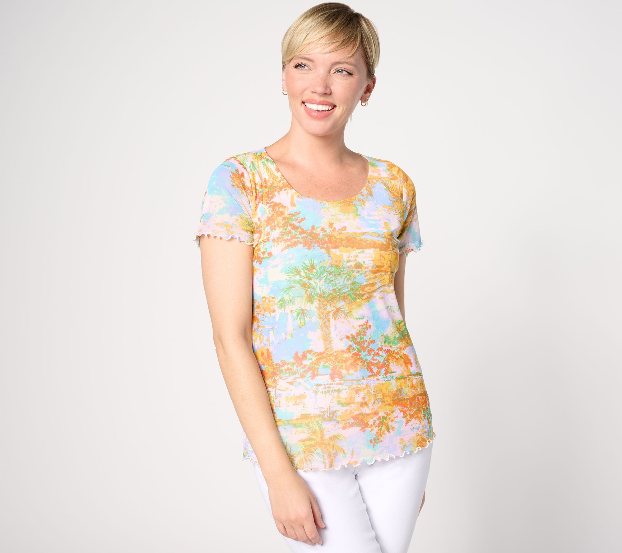 "As Is" Attitudes by Renee Mesh Lettuce Edge Top