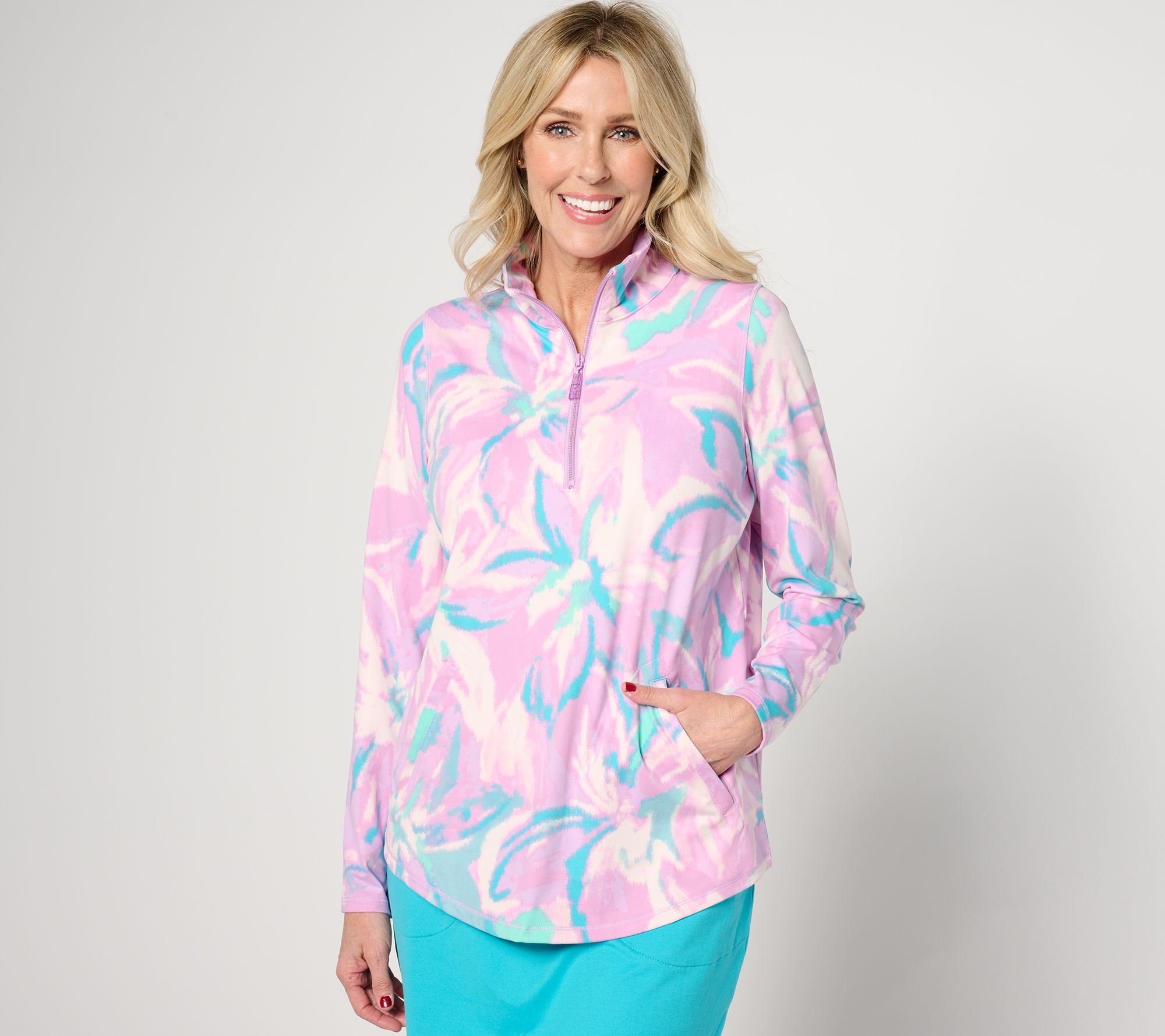 "As Is" Belle Body by Kim Gravel Spring Blossom Jersey Half Zip