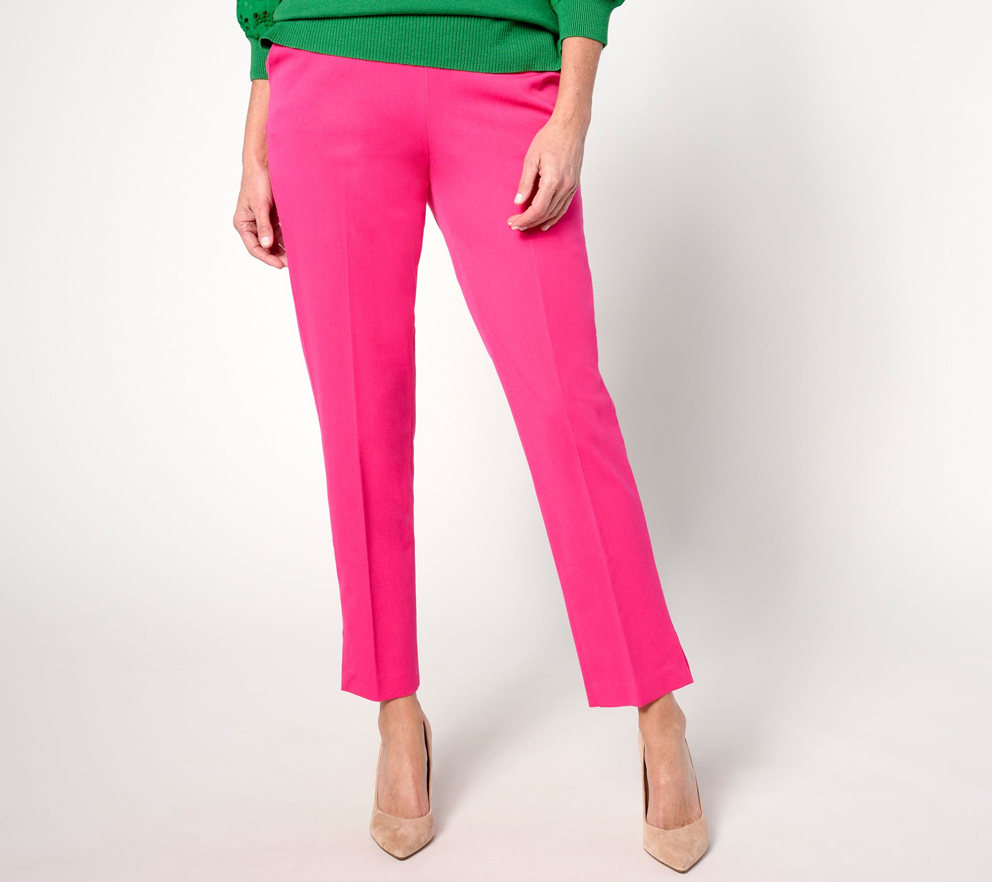 "As Is" Isaac Mizrahi Live! Tall 24/7 Stretch Icon Ankle Pants