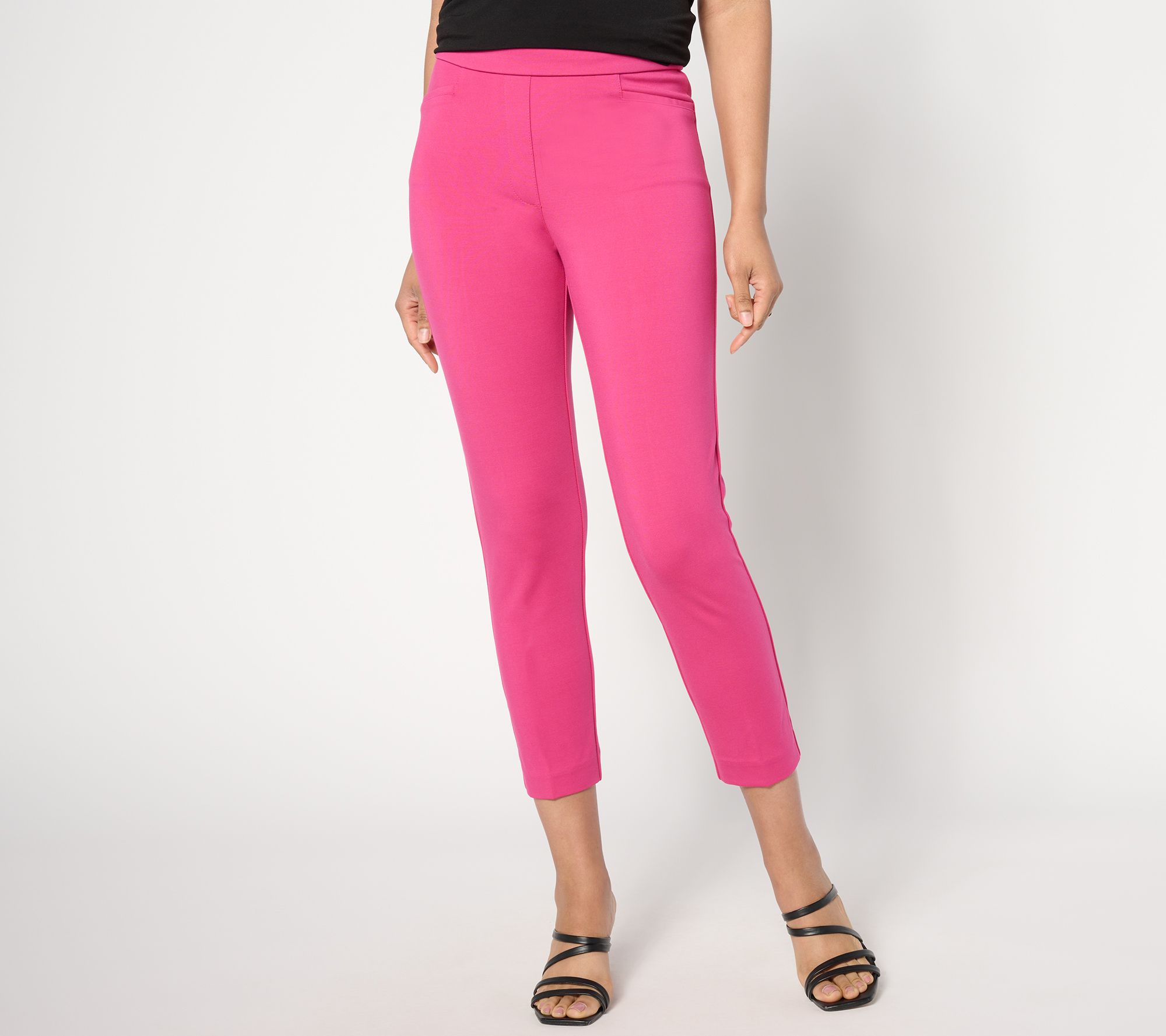 "As Is" Susan Graver Tall Status Stretch Ponte Knit Crop Pants