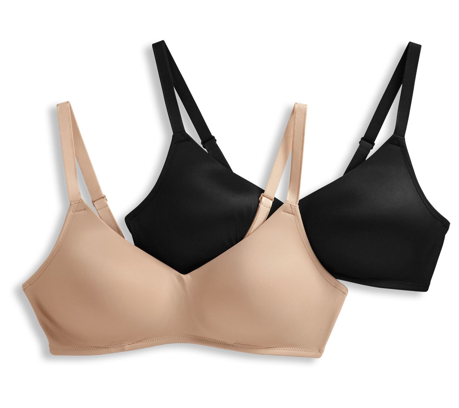 As Is Jockey Smooth & Sleek Wirefree Molded Bra - Set of 2